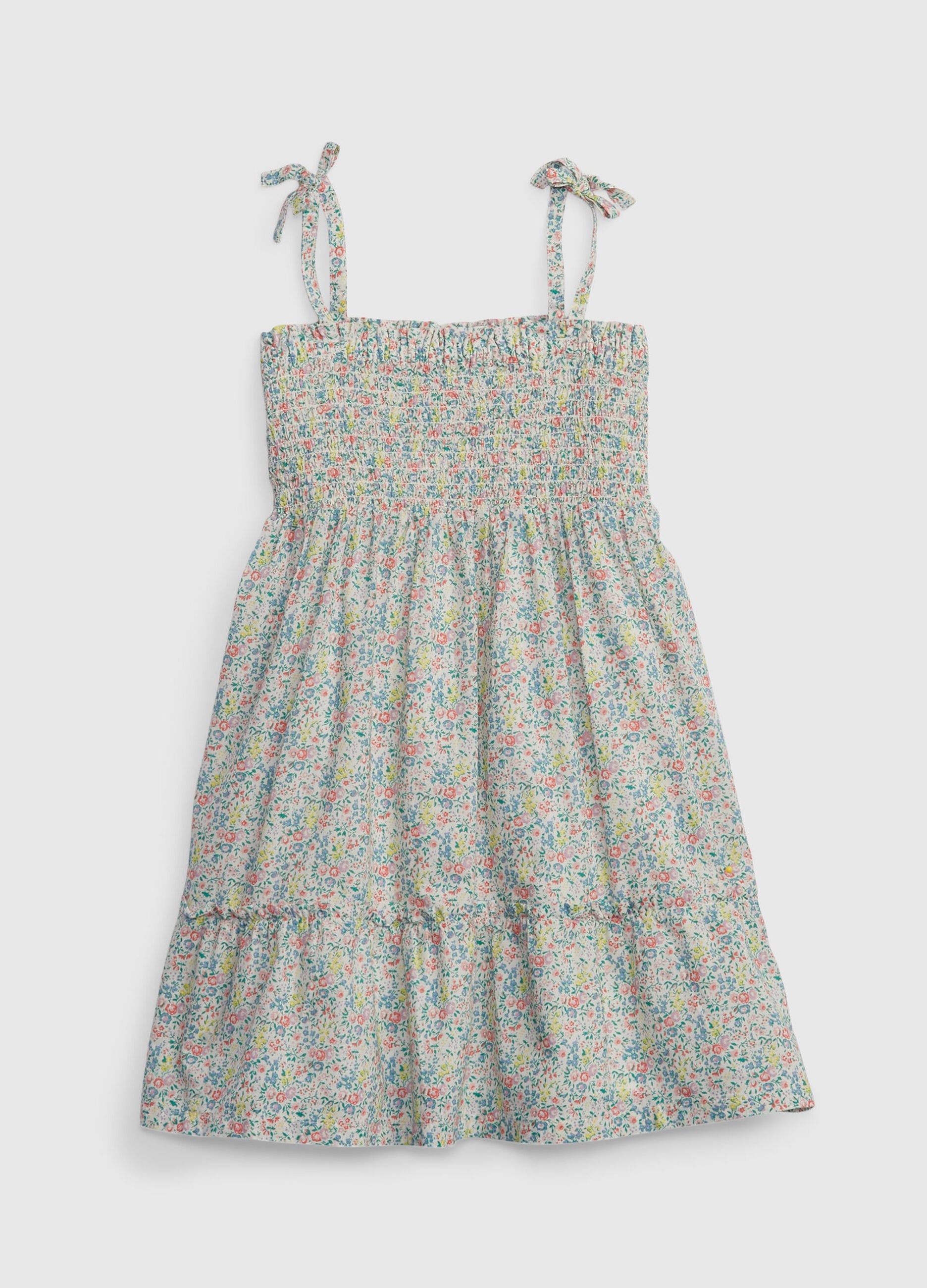 Cotton dress with ditsy print