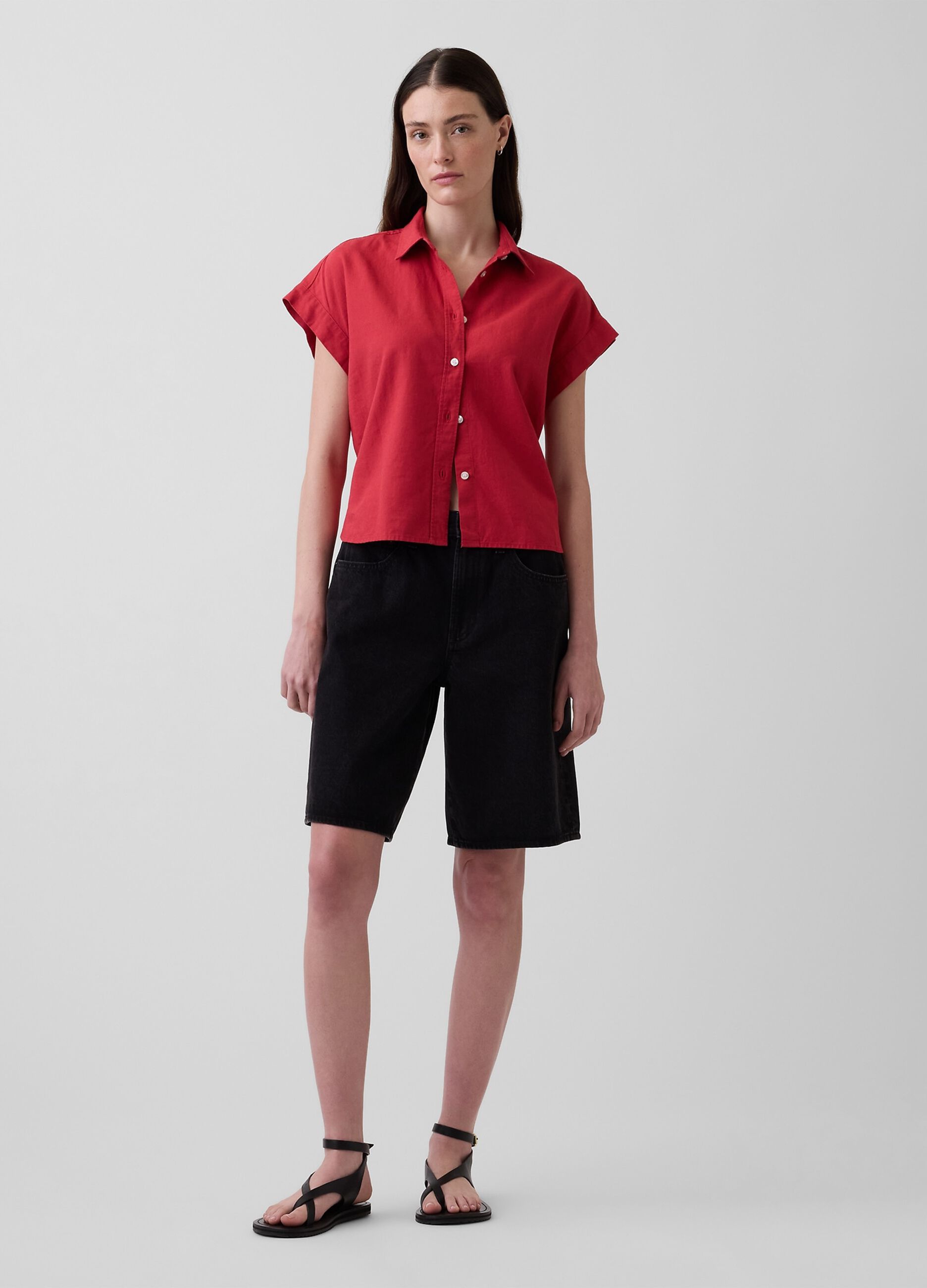 Camicia in misto lino