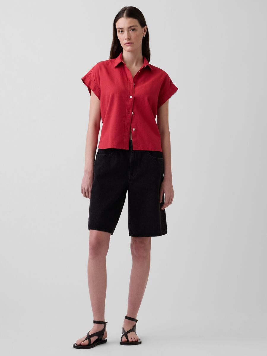 Camicia in misto lino Donna_2
