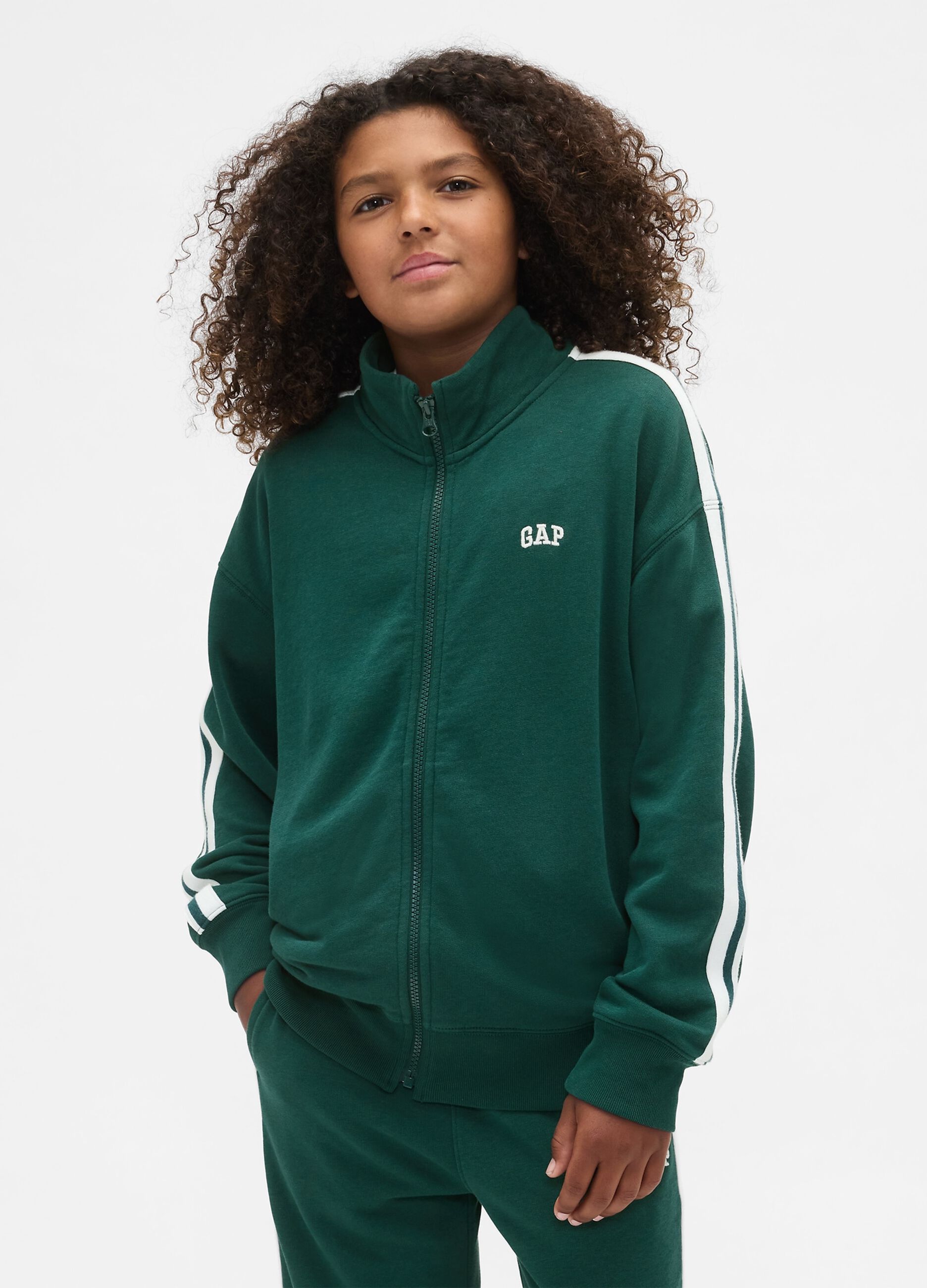 Felpa verde in misto cotone