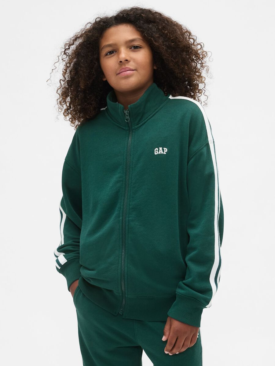 Felpa verde in misto cotone Bambino_0