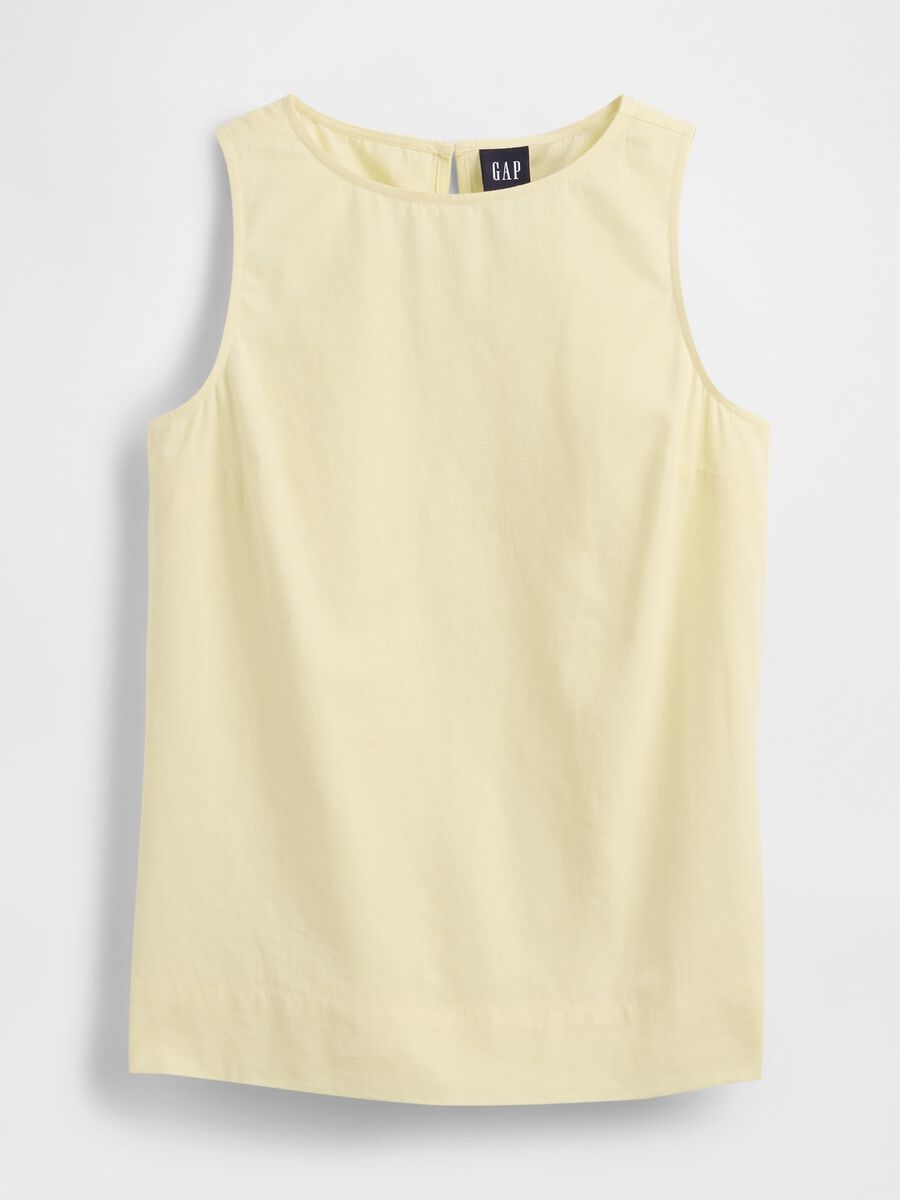Tank top in misto lino Donna_5