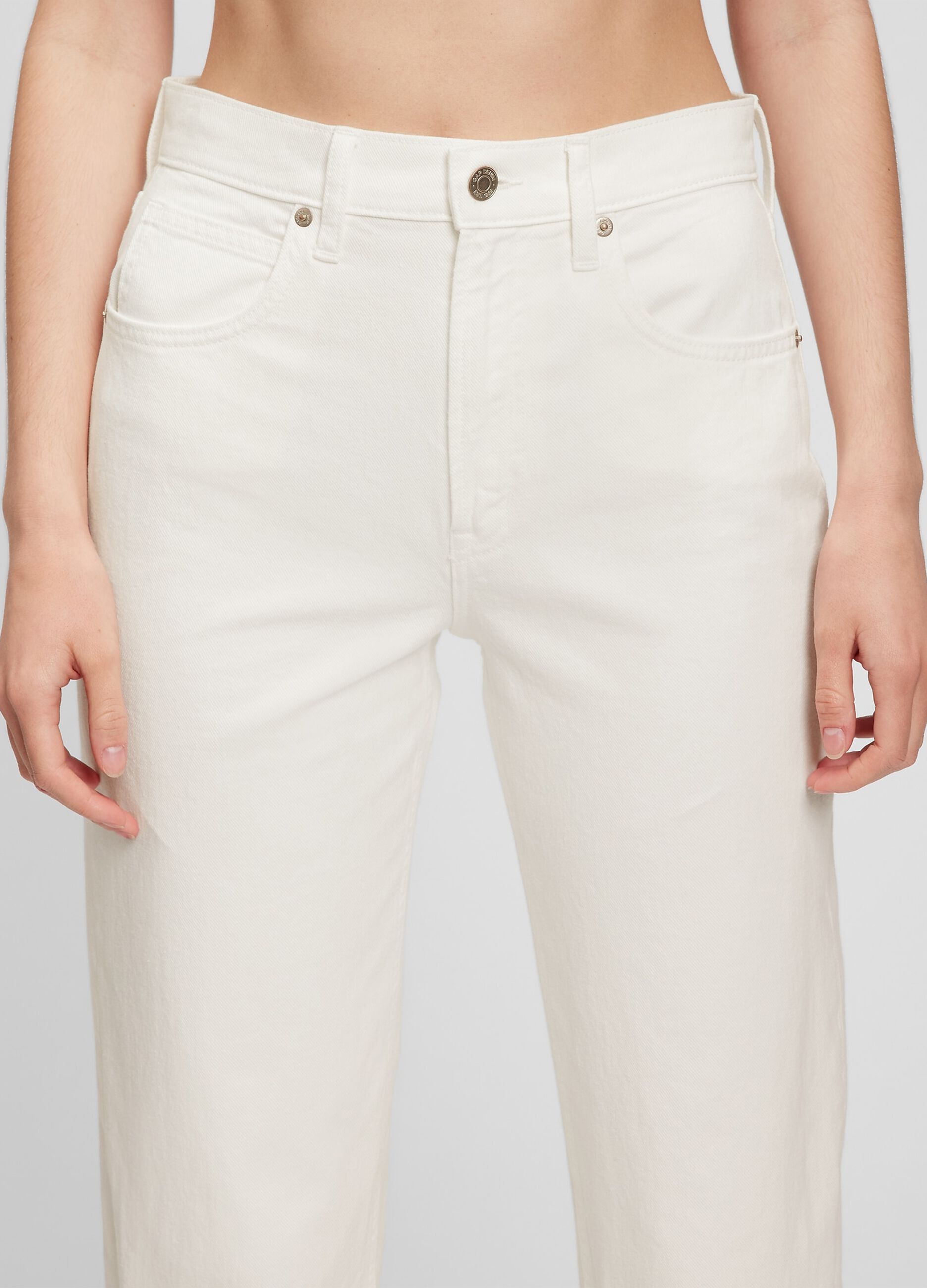 Jeans barrel fit a vita alta