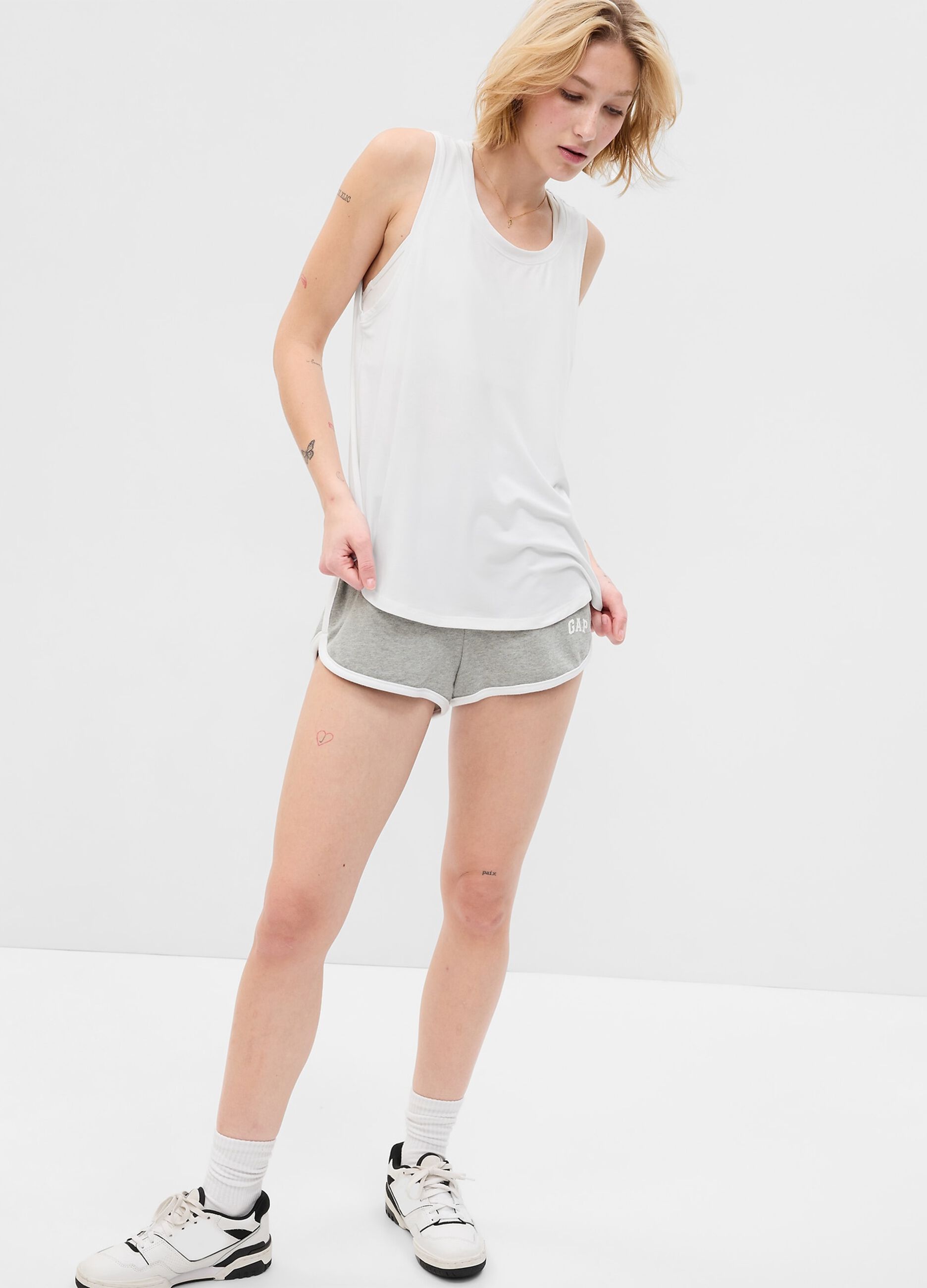 Tank top stretch girocollo