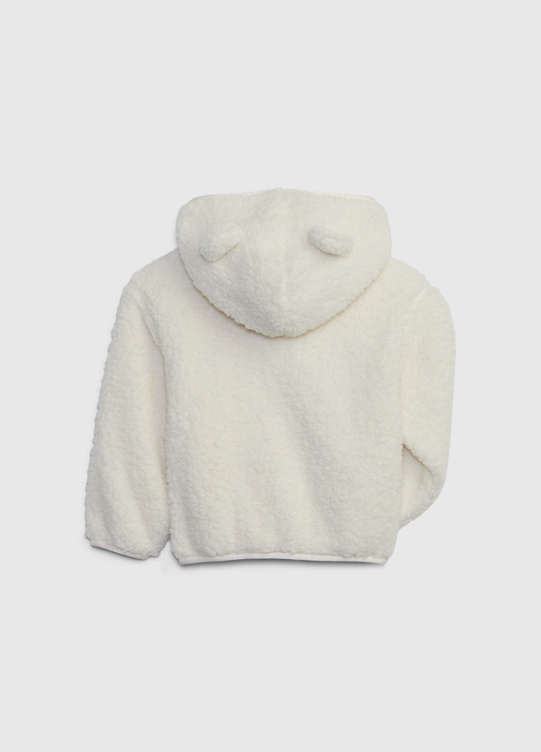 Full-zip sweatshirt in sherpa with ears_1