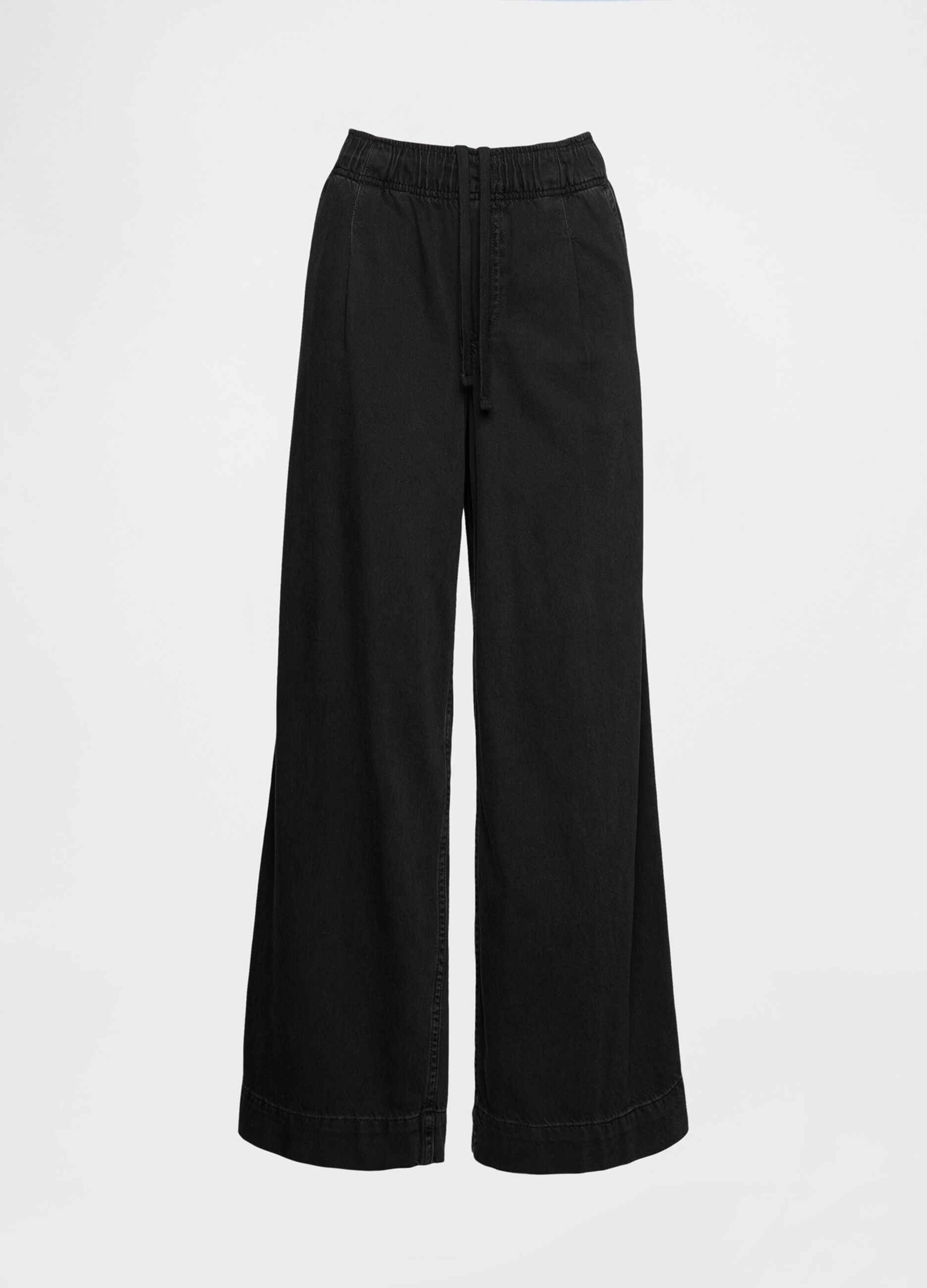 Pantaloni larghi neri con tasche_5