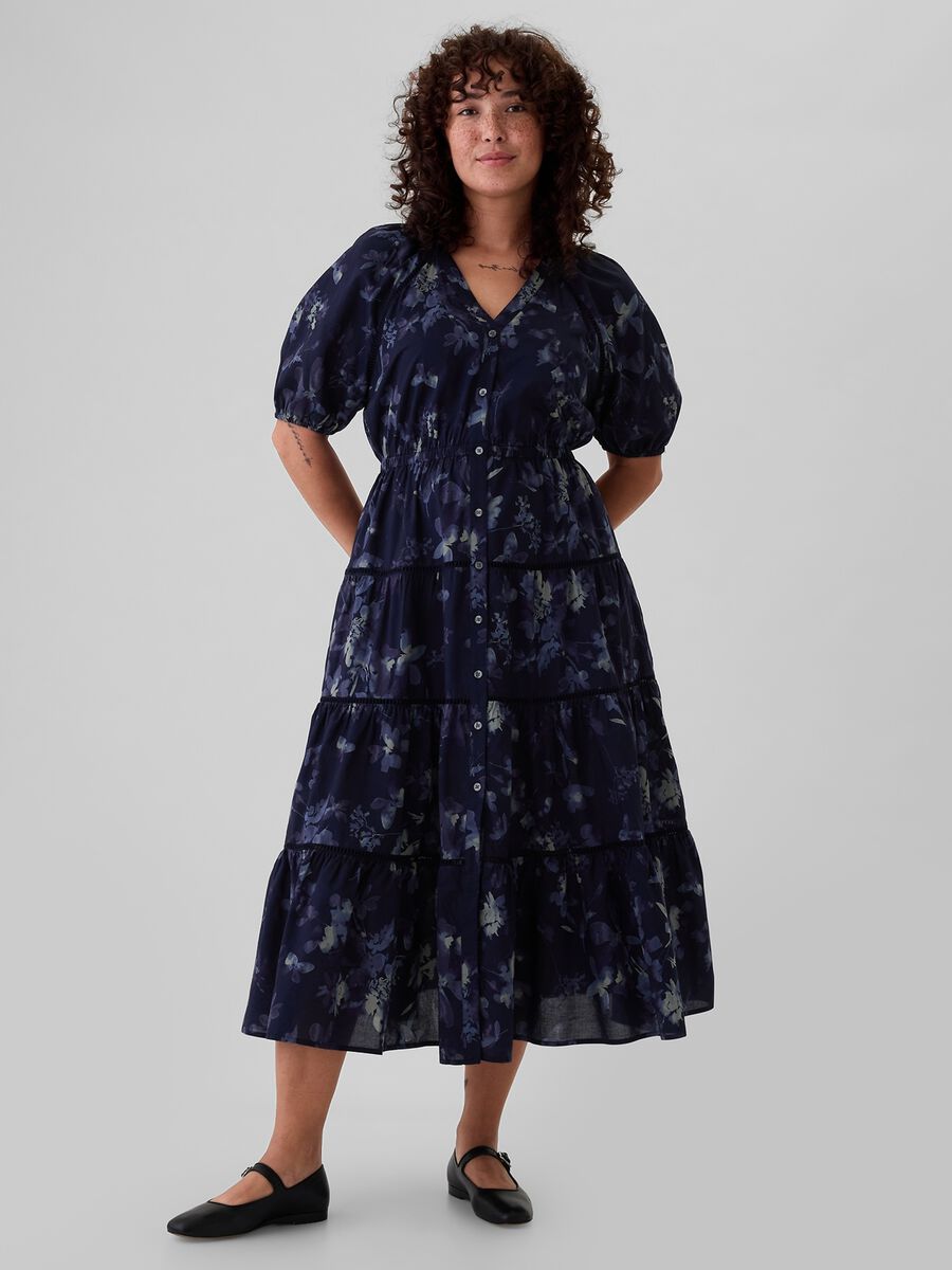 Long shirt dress with flounces Woman_3