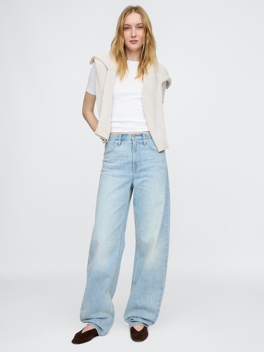 Maglietta elasticizzata a maniche corte Donna_2