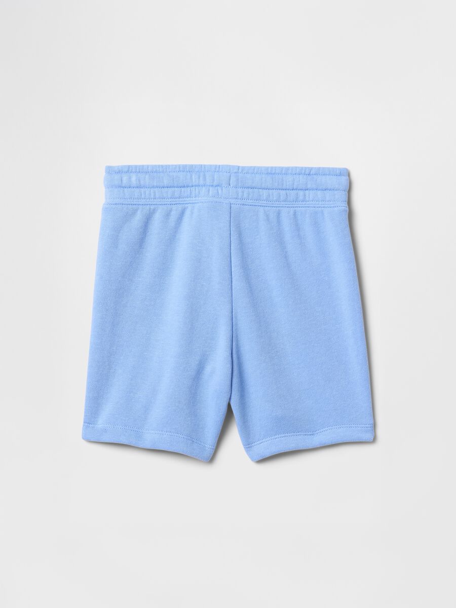 Blue cotton and polyester blend shorts Baby Boy_1
