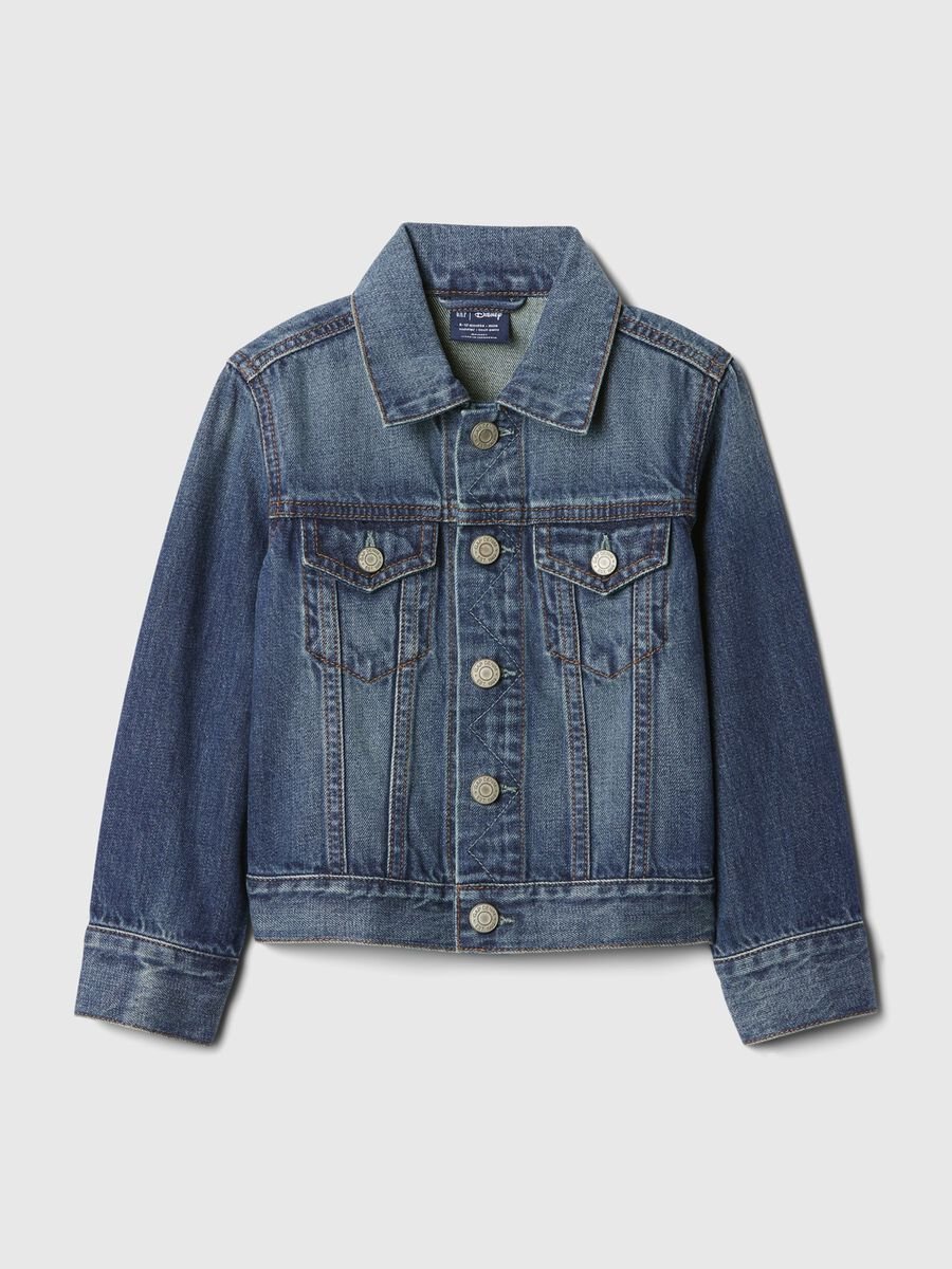 Giacca in denim con stampa Mickey Mouse Bimbo_0