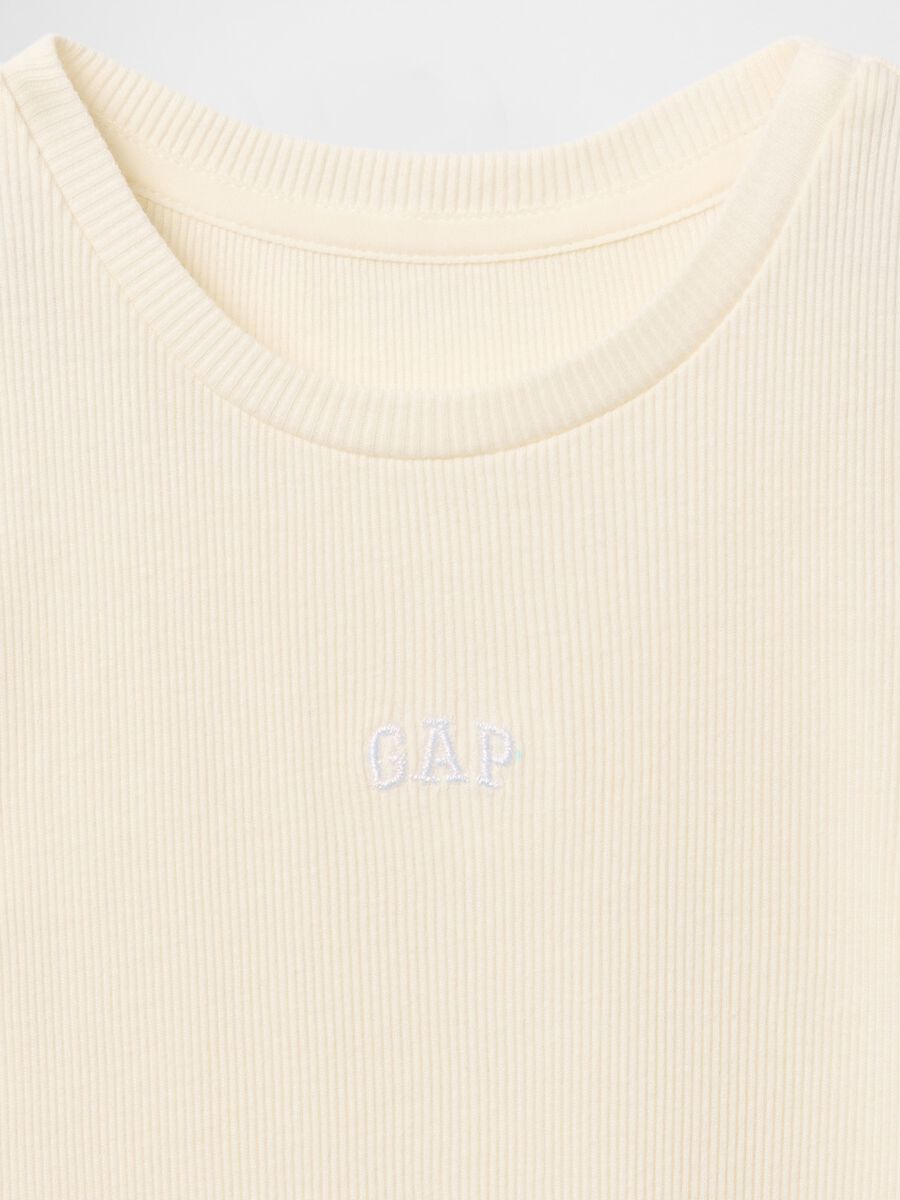 White cotton short sleeve T-shirt GAP Kids Baby Girl_2