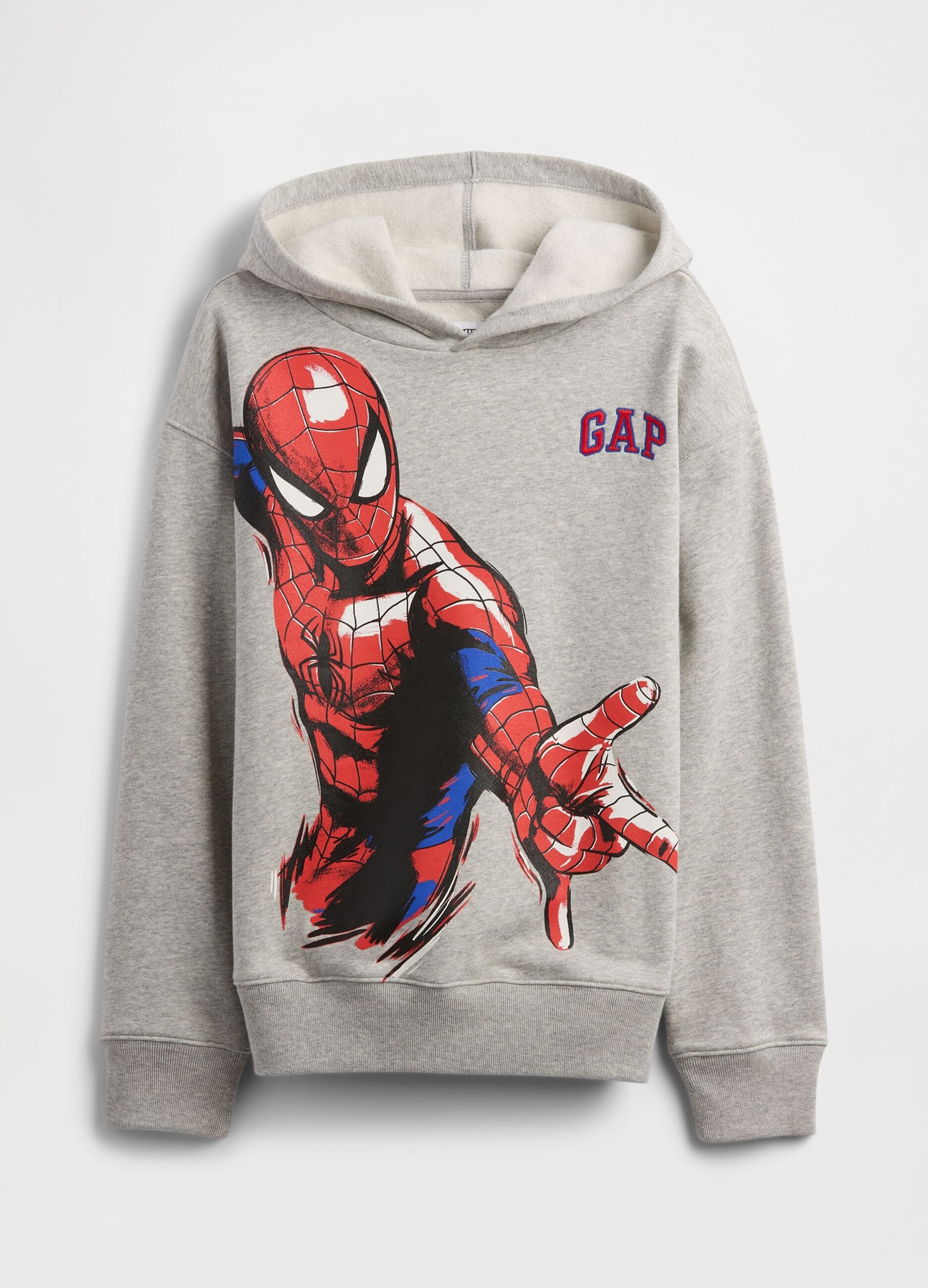 Felpa grigia con cappuccio Spider-Man
