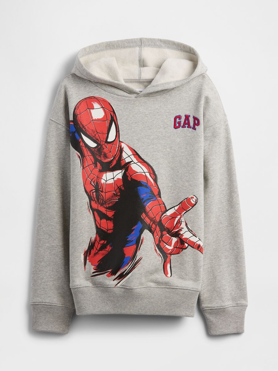 Felpa grigia con cappuccio Spider-Man Bambino_0