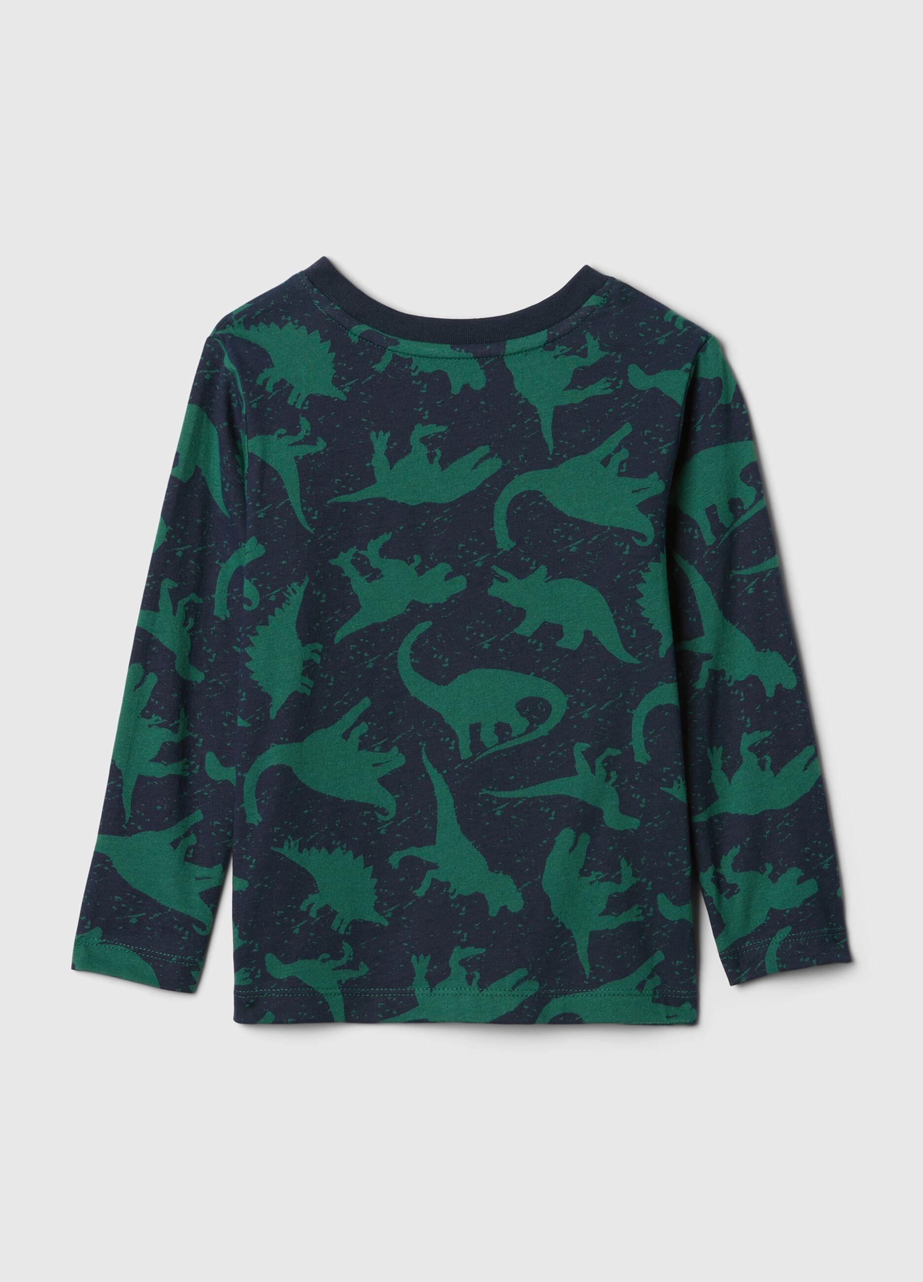 T-shirt con stampa e ricamo orsetto_1