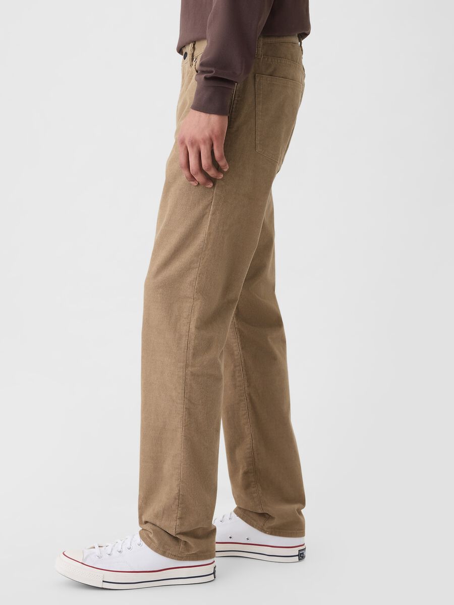 Straight-fit trousers in stretch corduroy Man_3