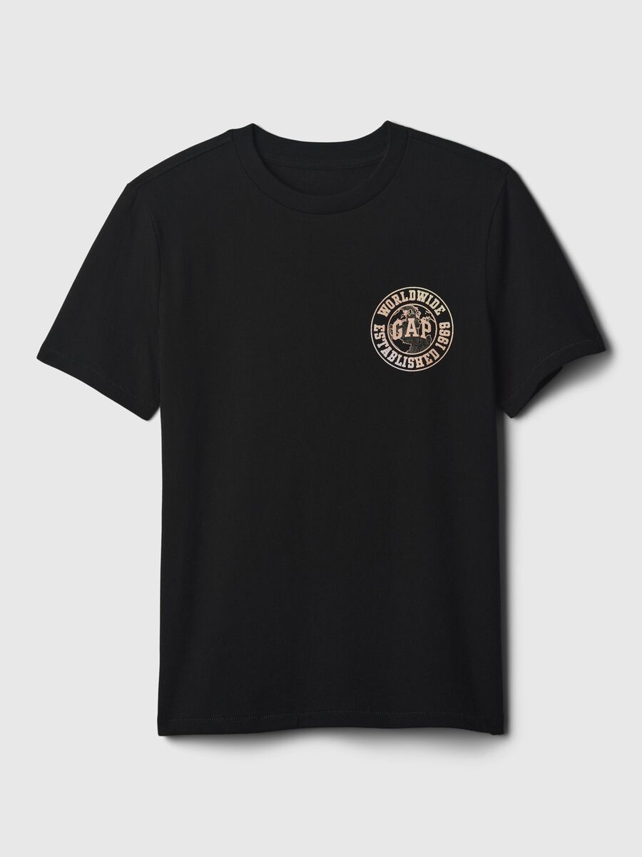 Cotton T-shirt with logo print Boy_1