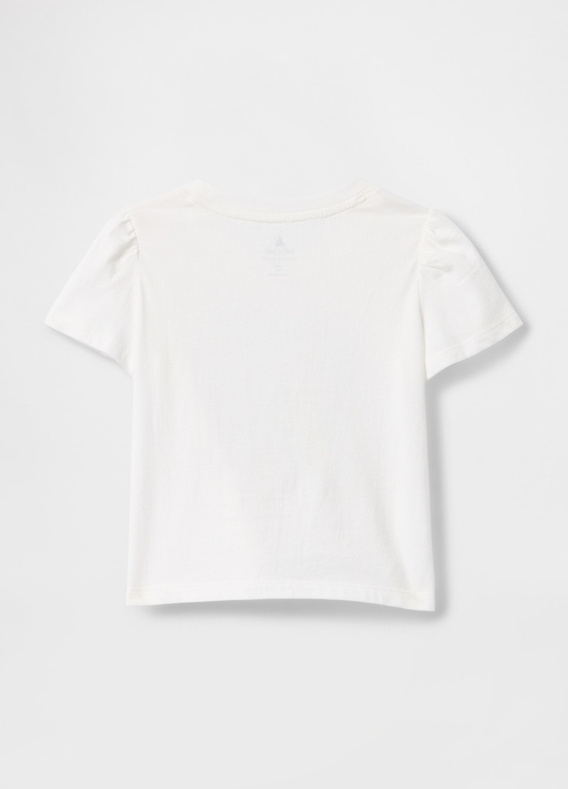 T-shirt bianca con stampa limonata_1