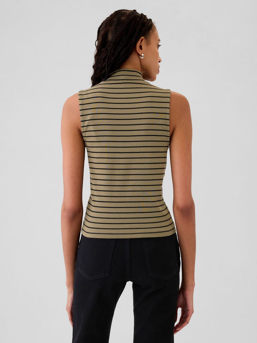 Top smanicato mock neck Donna_2