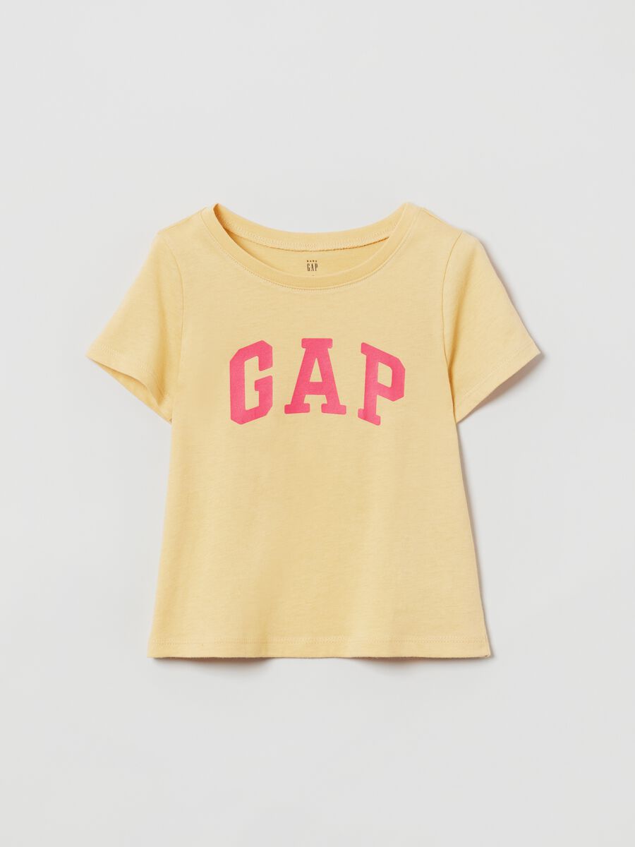 T-shirt with round neck and logo print Toddler Girl_0