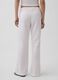 Pantaloni wide leg in misto lino_2