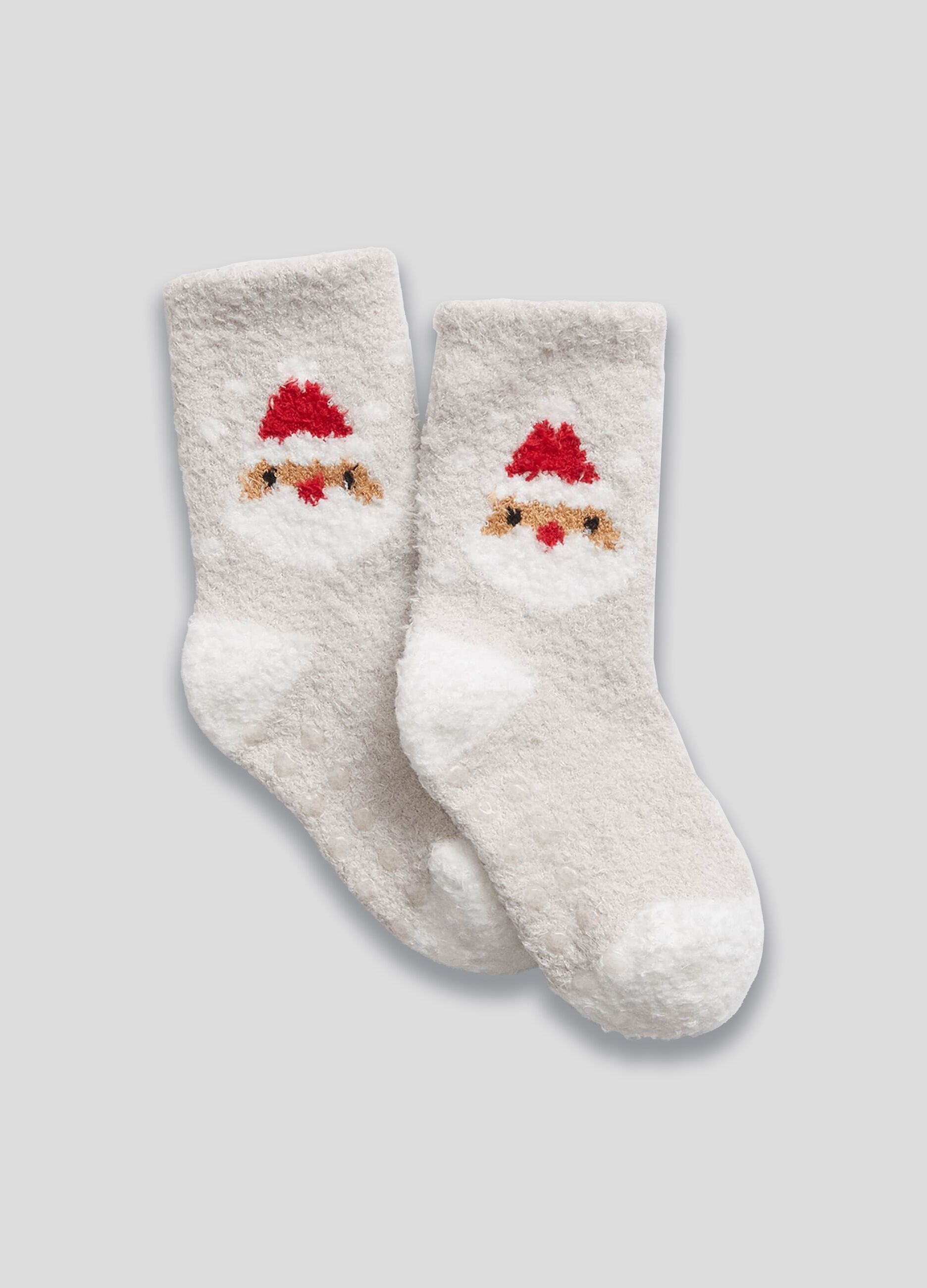 Slipper socks with Father Christmas design