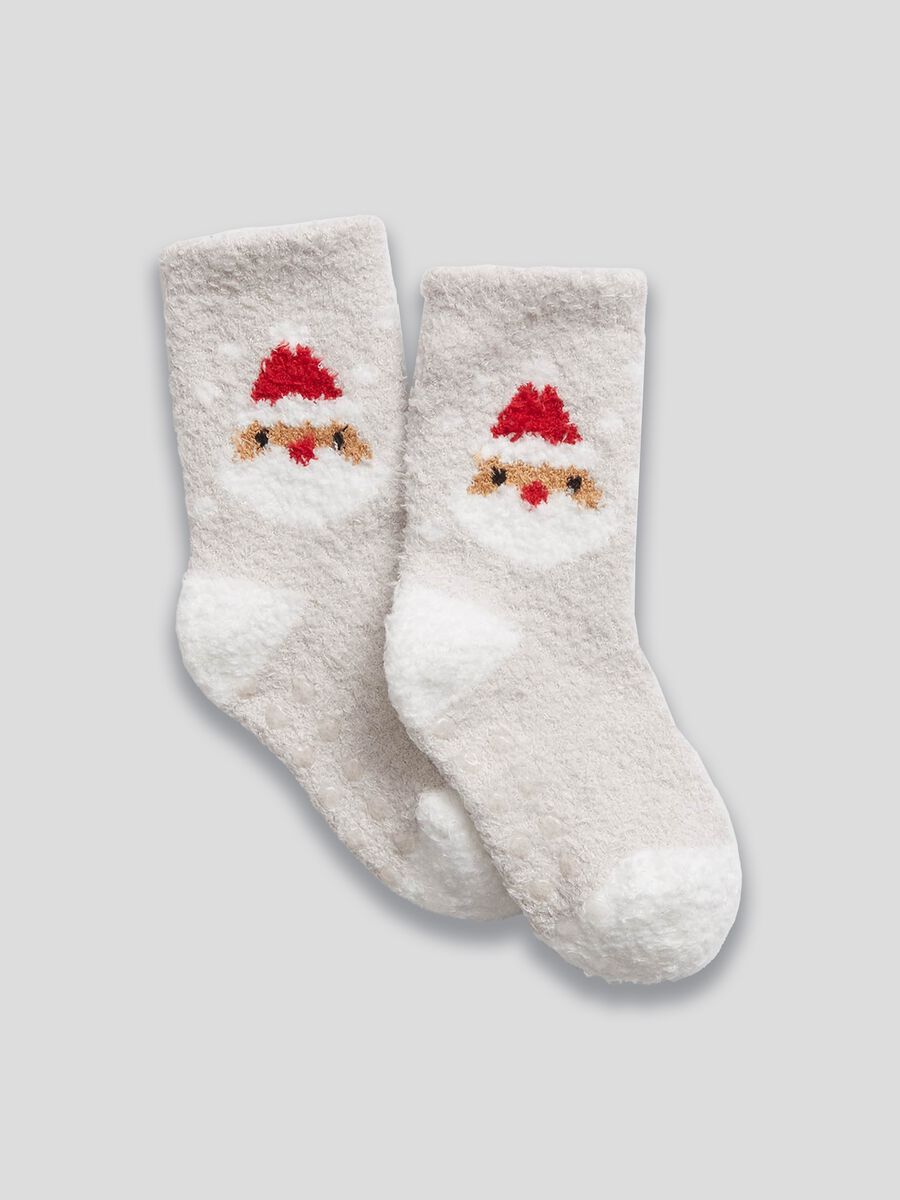 Slipper socks with Father Christmas design Newborn Boy_0