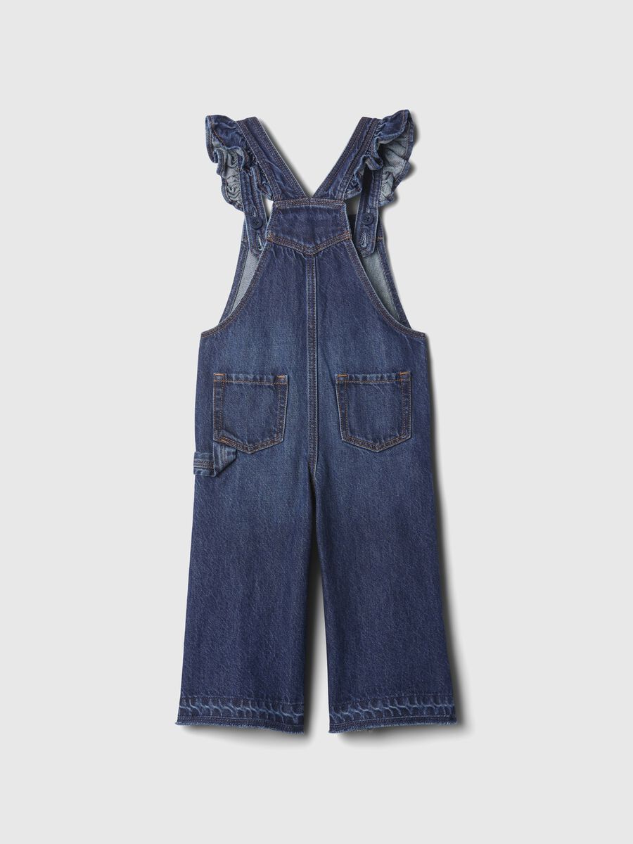 Salopette in denim a gamba larga Bimba_1