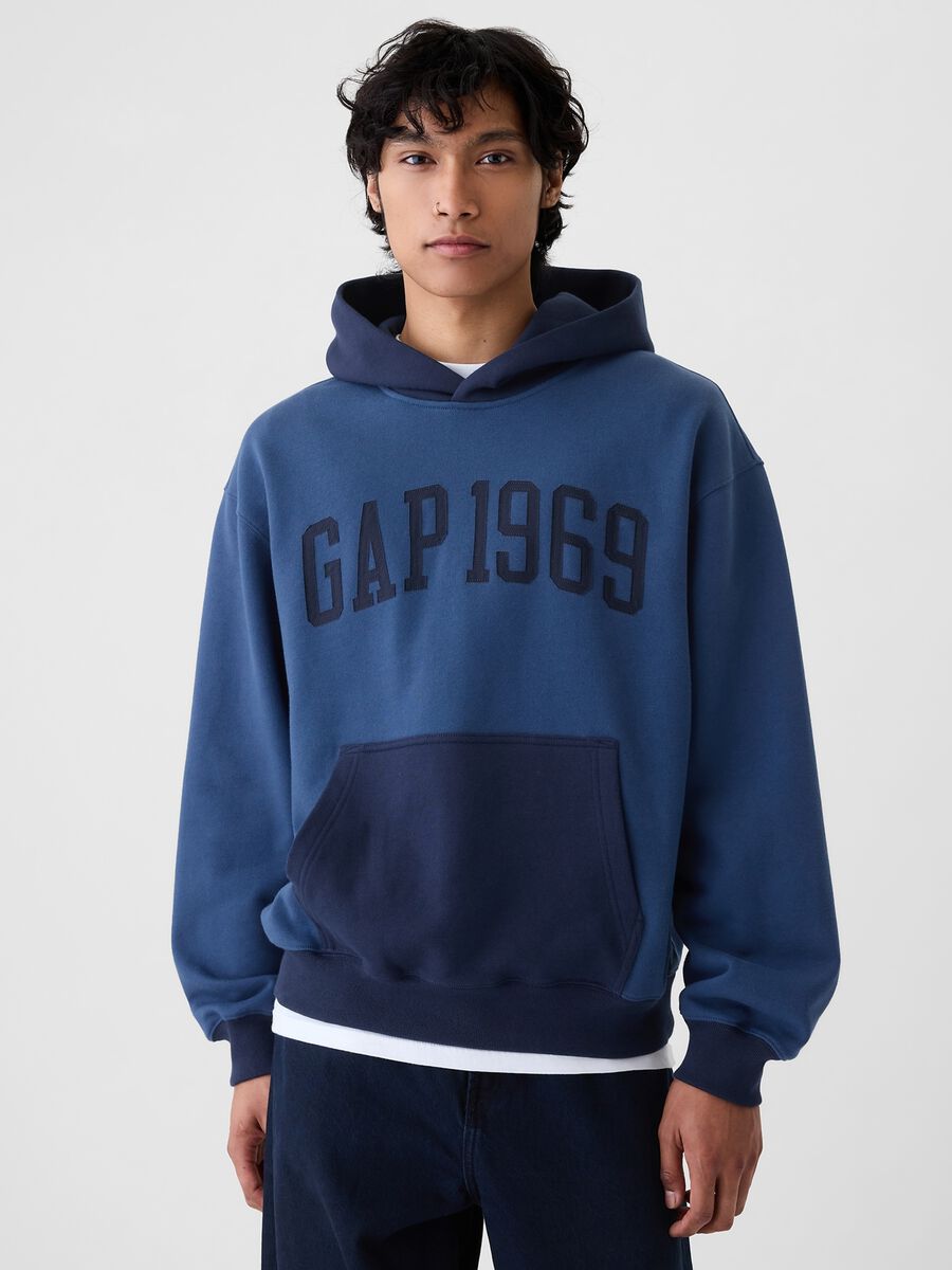 Felpa con cappuccio e stampa logo  Uomo_0