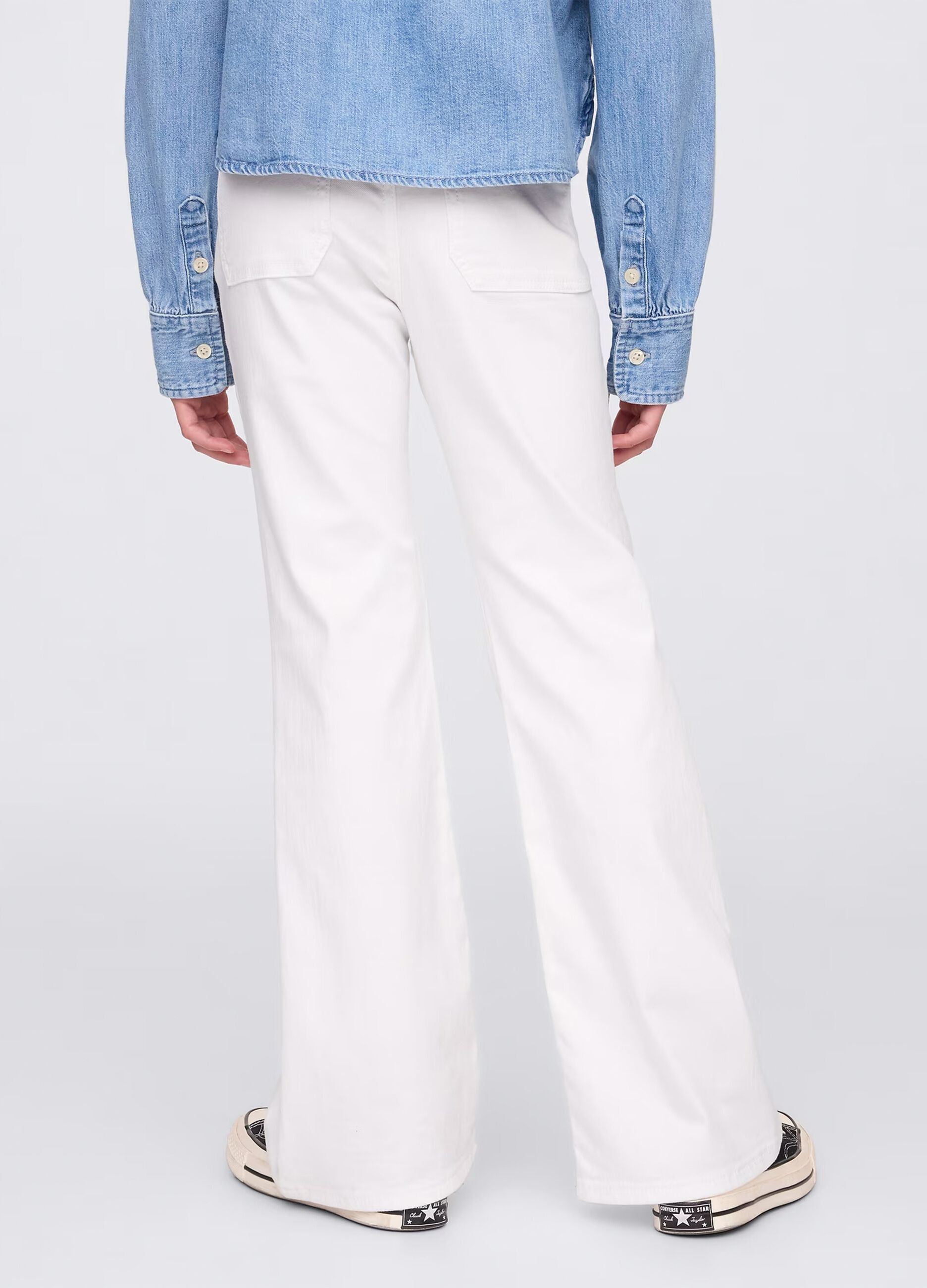 Jeans bianchi a zampa_2