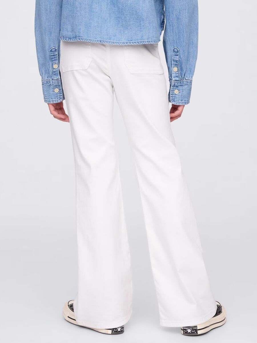 Jeans bianchi a zampa Bimba_2