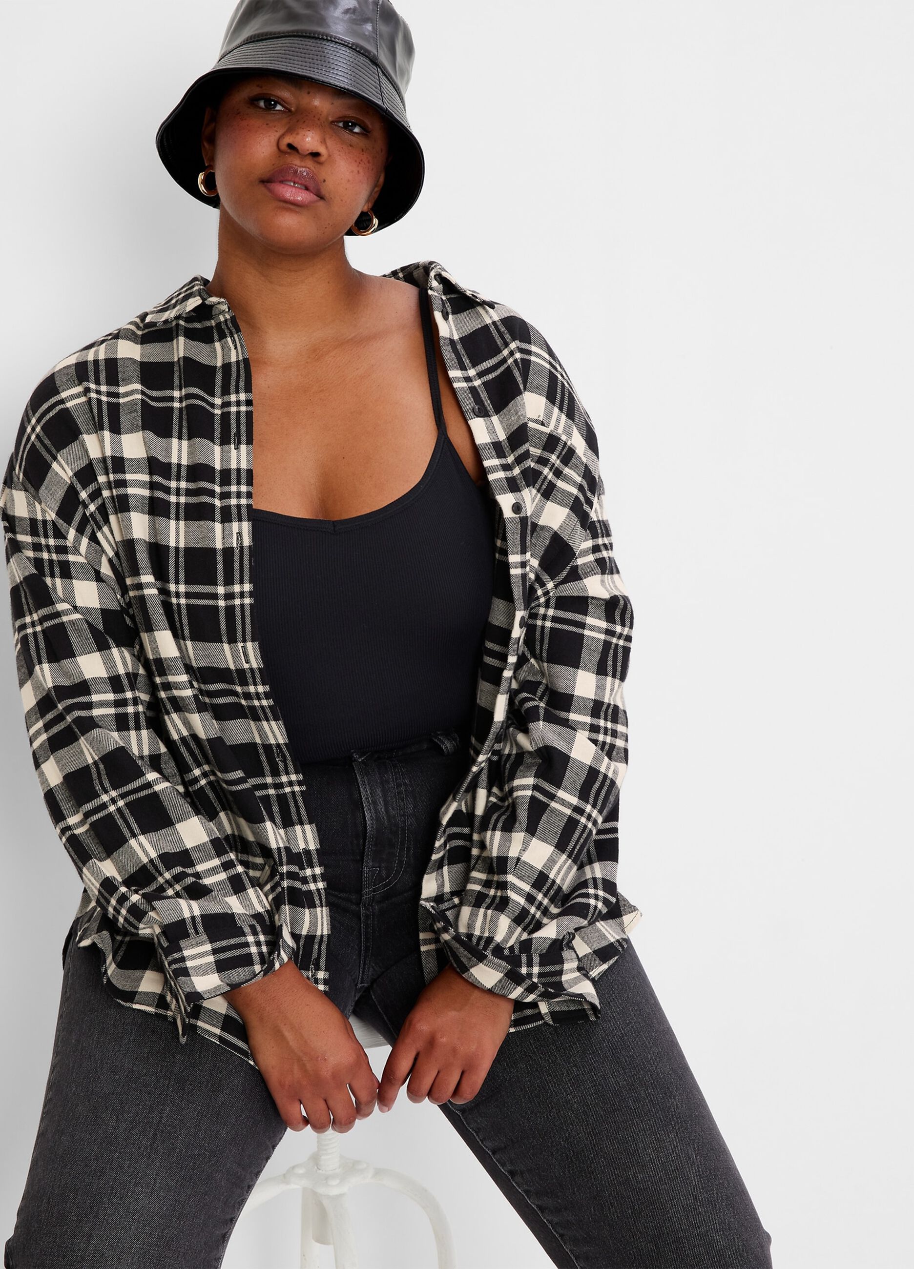 Oversize shirt in check flannel_2