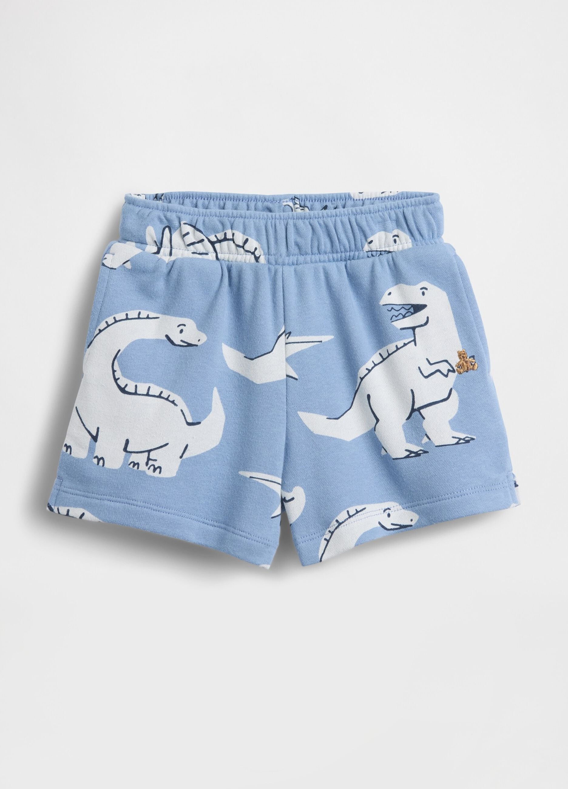 Shorts in misto cotone con stampa dinosauri