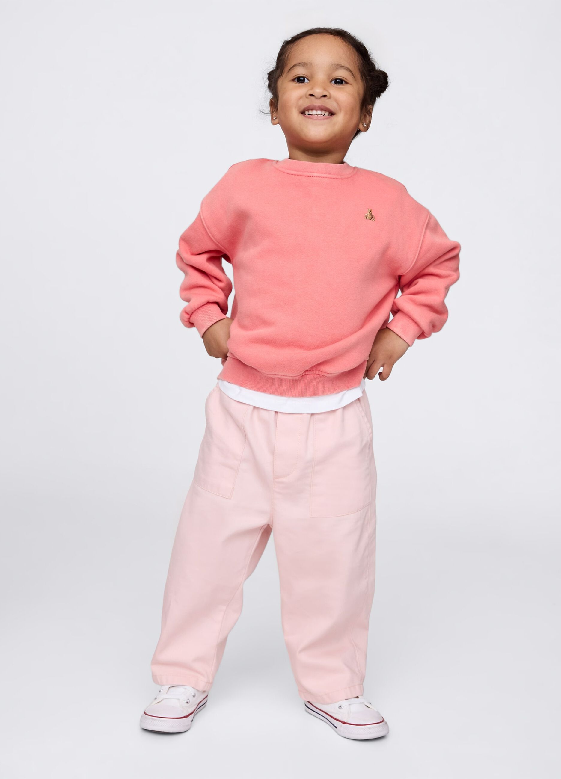 Pink wide-leg pull-on trousers_1