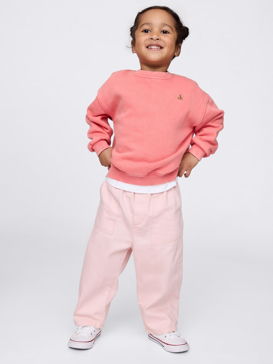 Children's pink trousers in cotton and Lyocell Baby Boy_1