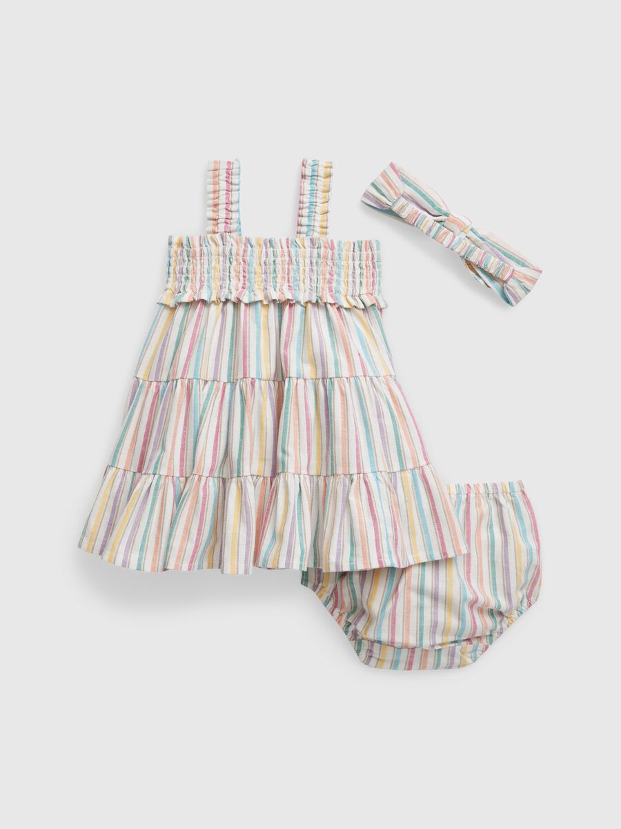 Dress and knicker shorts outfit with hair band Newborn Boy_1