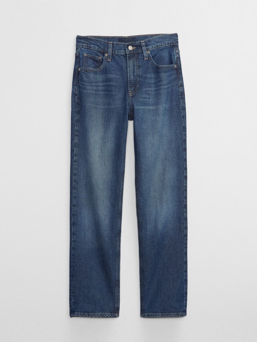 Jeans straight fit effetto maltinto Donna_4