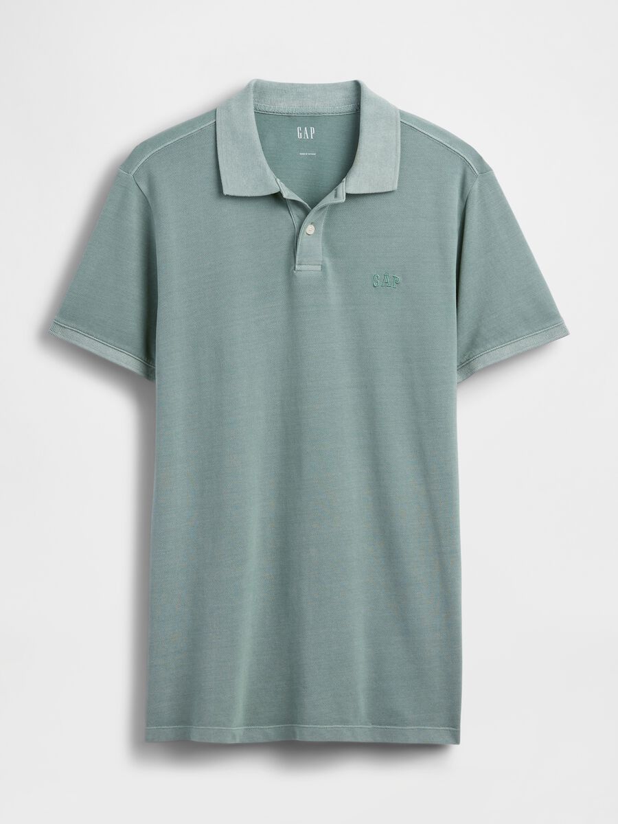 Polo a maniche corte in cotone con logo GAP Uomo_3