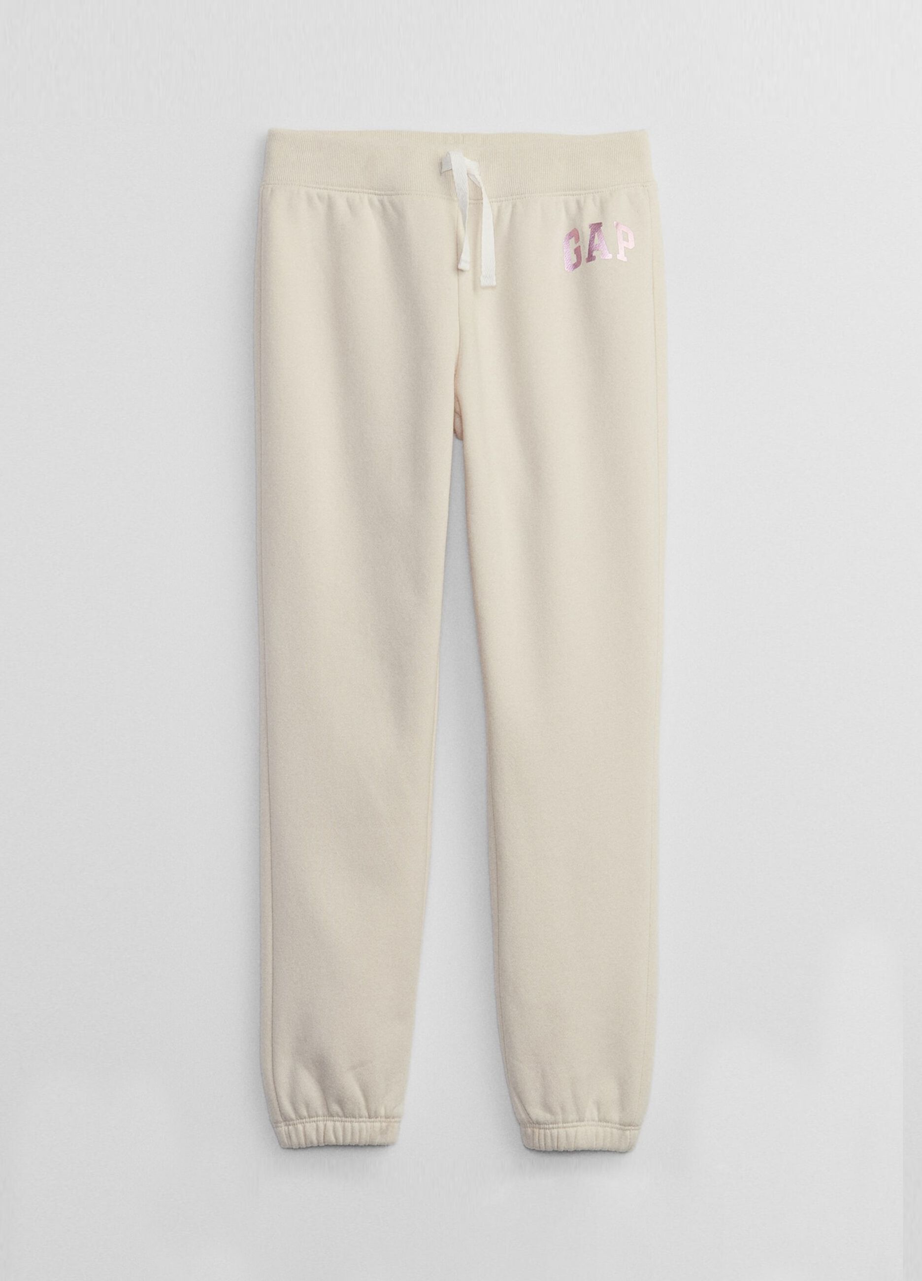 Joggers with drawstring and logo print