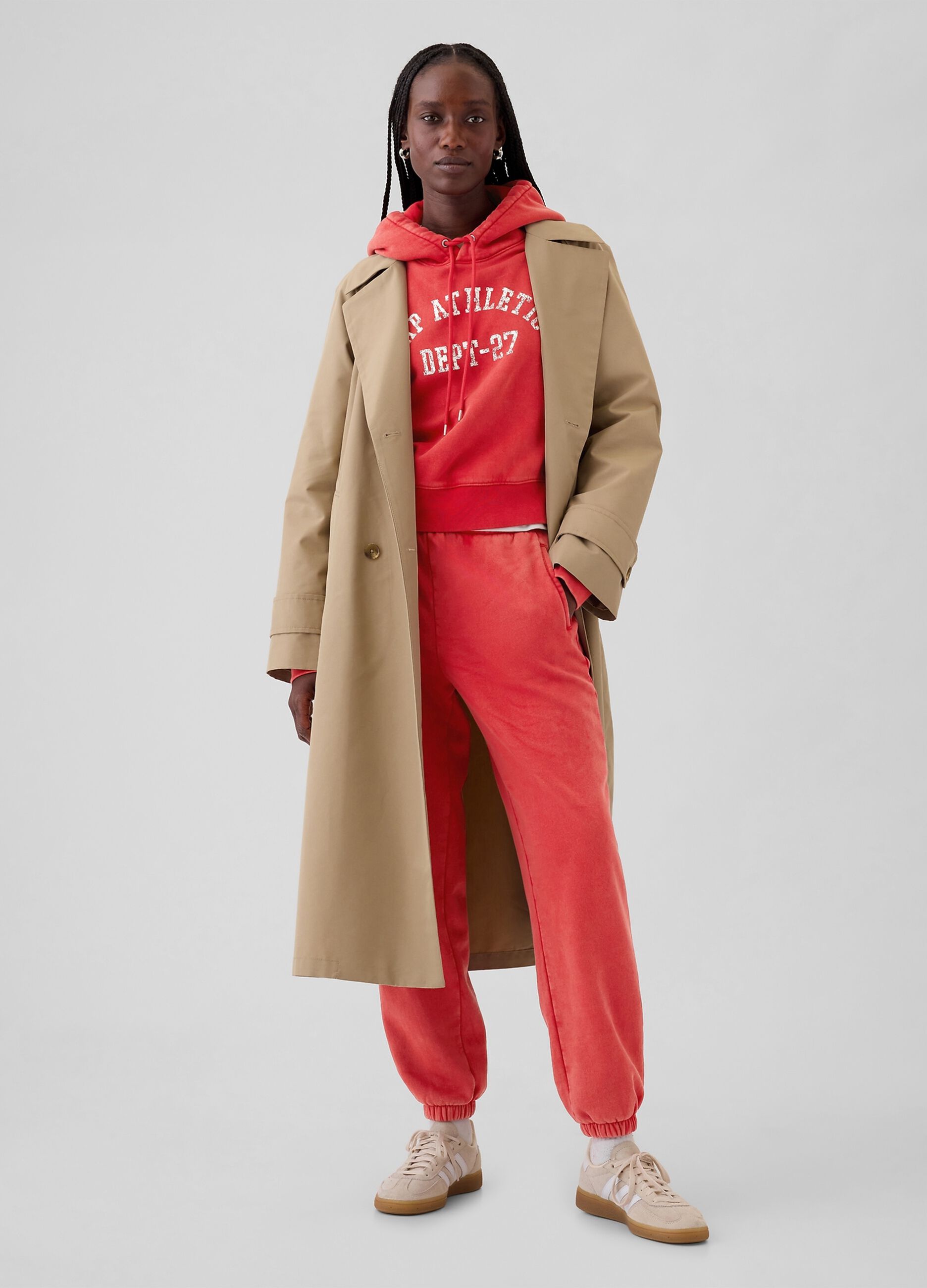 Crop sweatshirt with hood and print_1