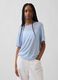 T-shirt a maniche corte in misto lino_0