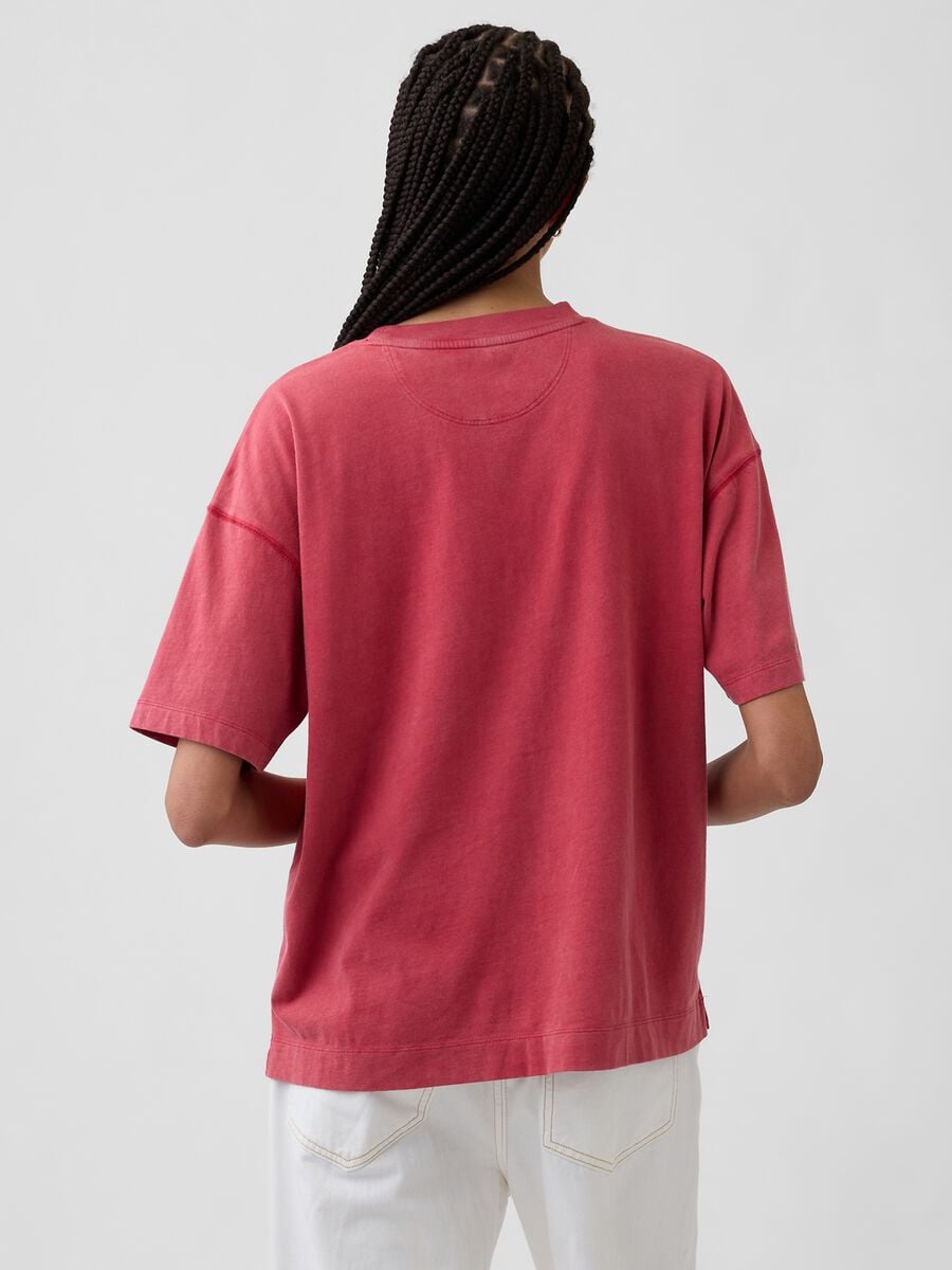 T-shirt a maniche corte in puro cotone con logo GAP Donna_1