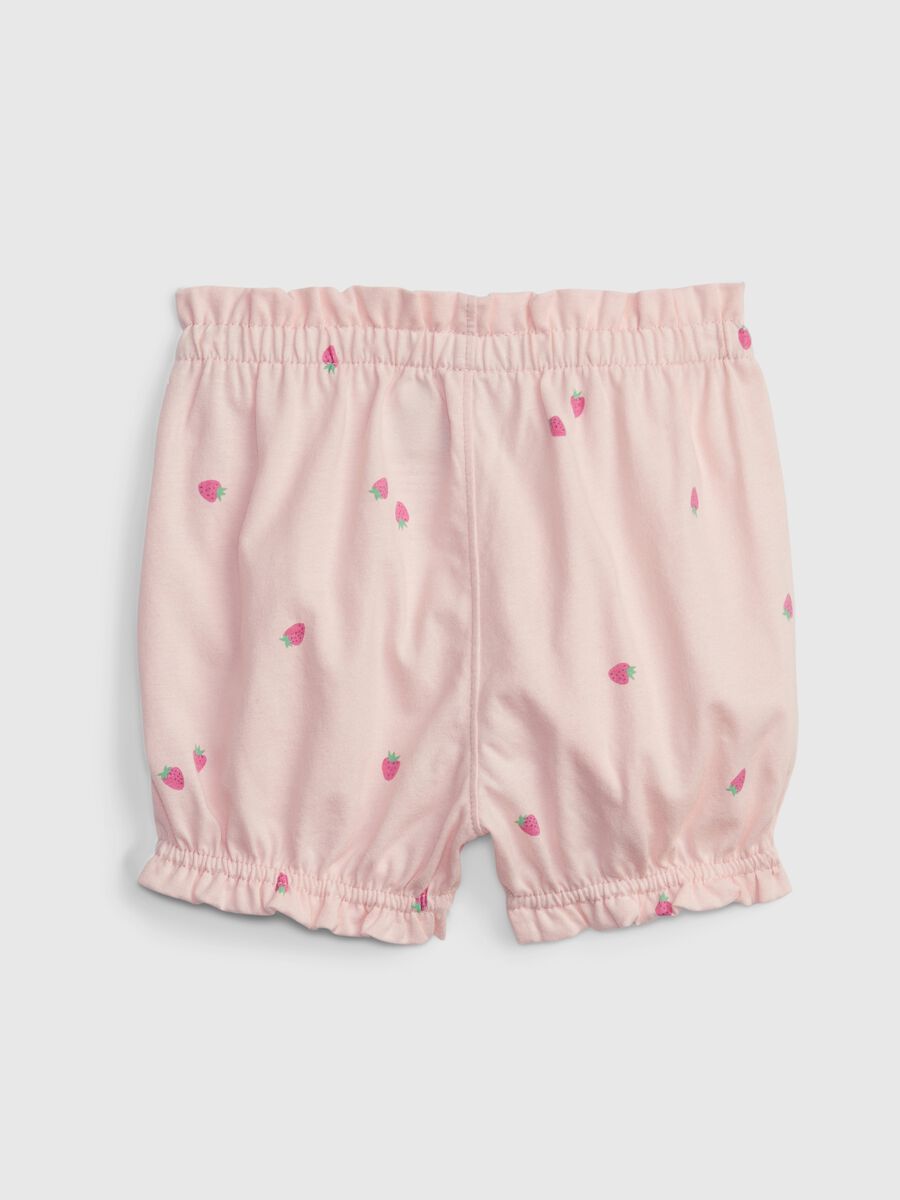 Organic cotton shorts with print and embroidery Newborn Boy_1