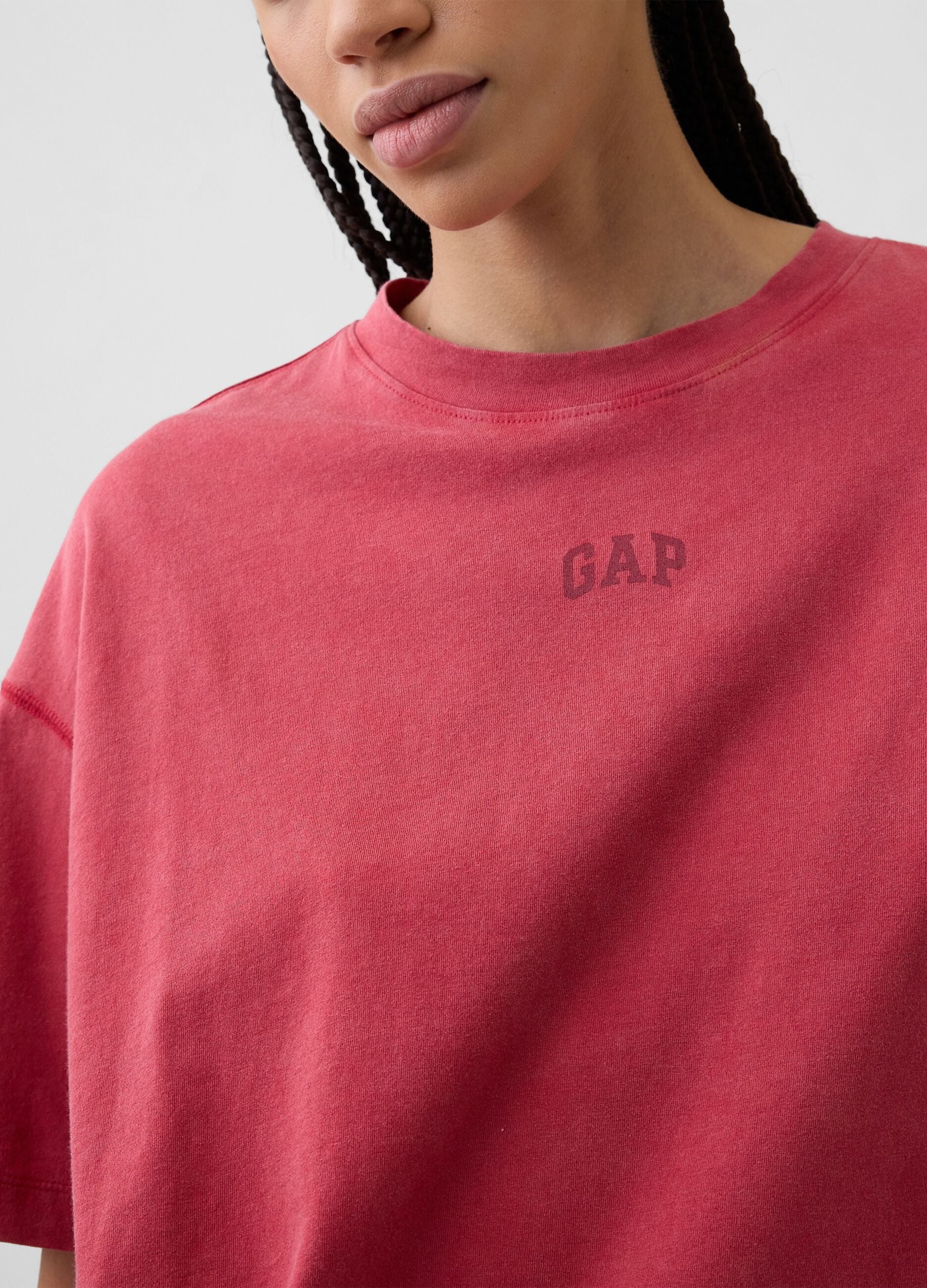 T-shirt a maniche corte in puro cotone con logo GAP