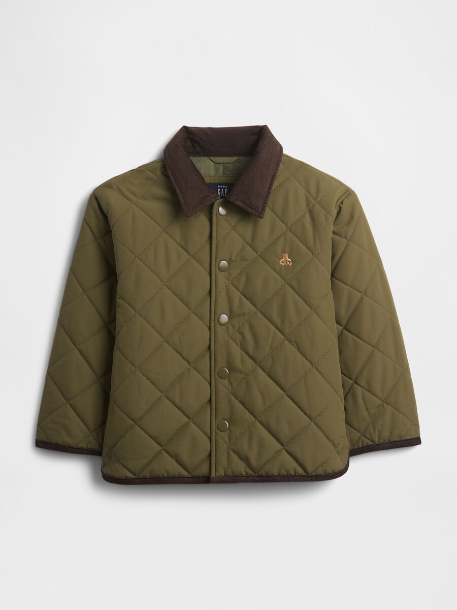 Green Polyester Jacket Baby Boy_0