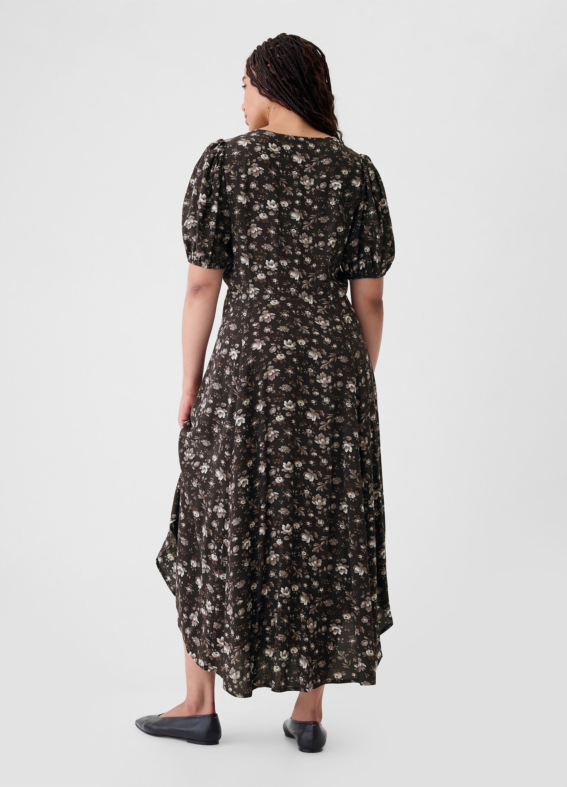 Long floral shirt dress_4