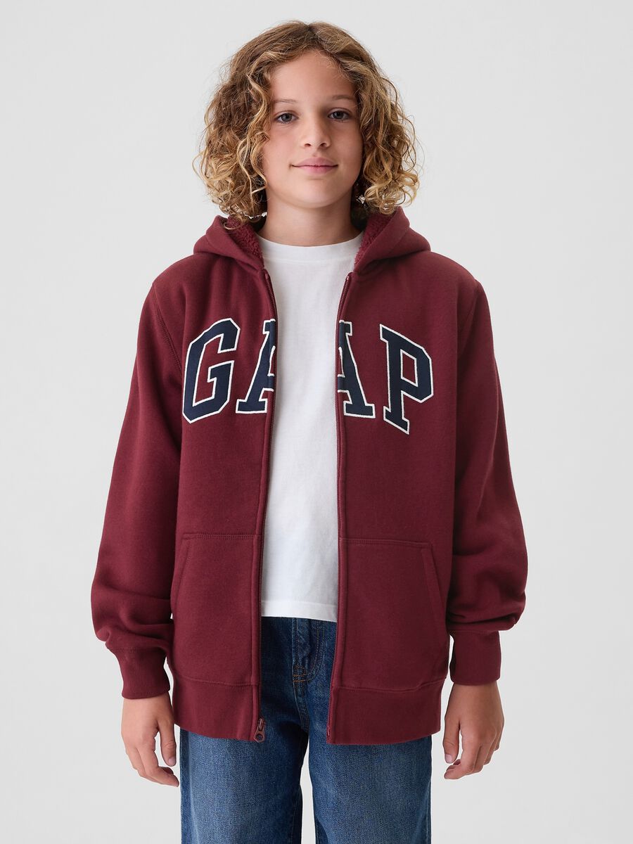 Full-zip con cappuccio interno in sherpa  Bambino_0