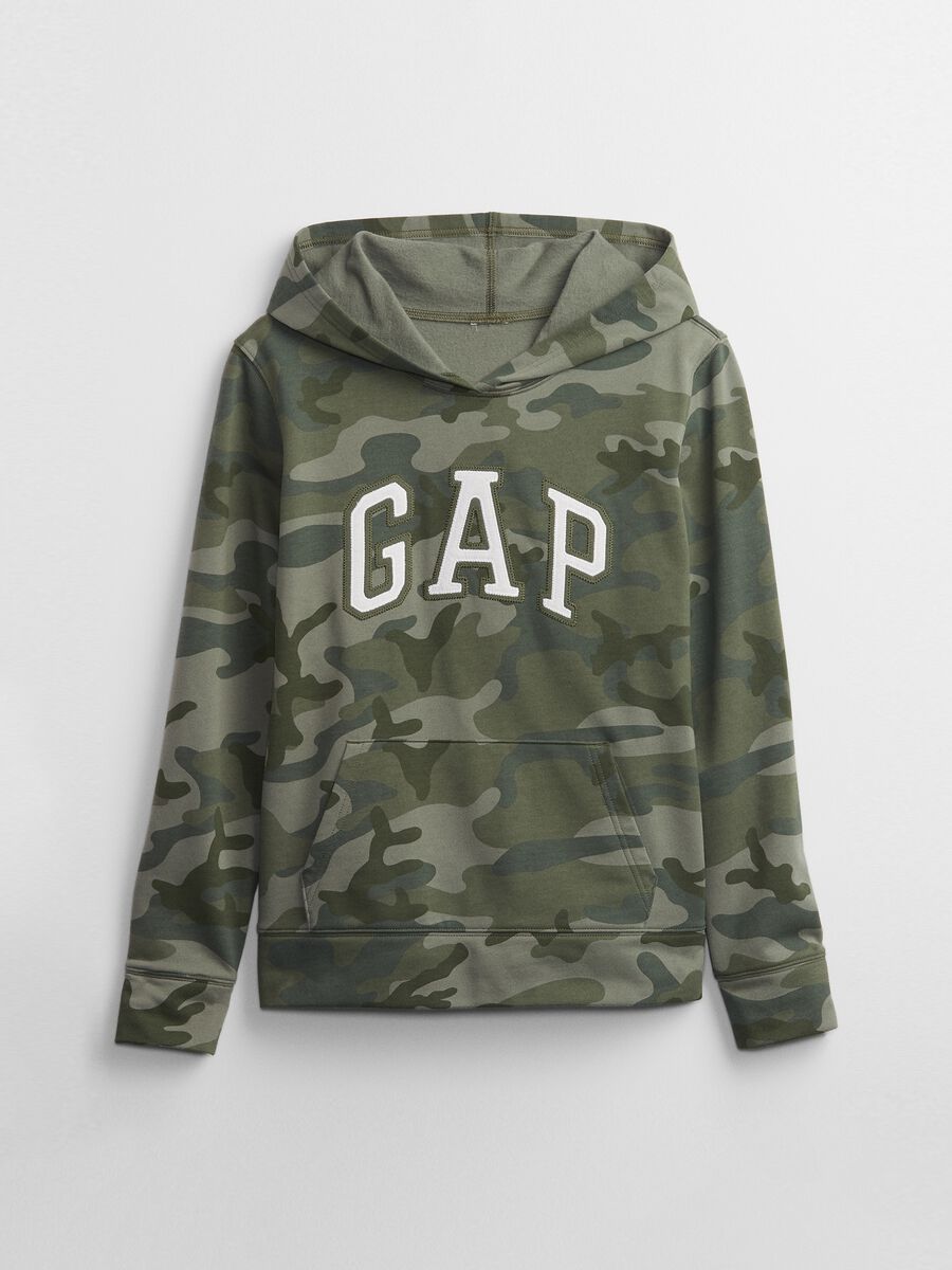 Camo hoodie with embroidered logo Woman_4