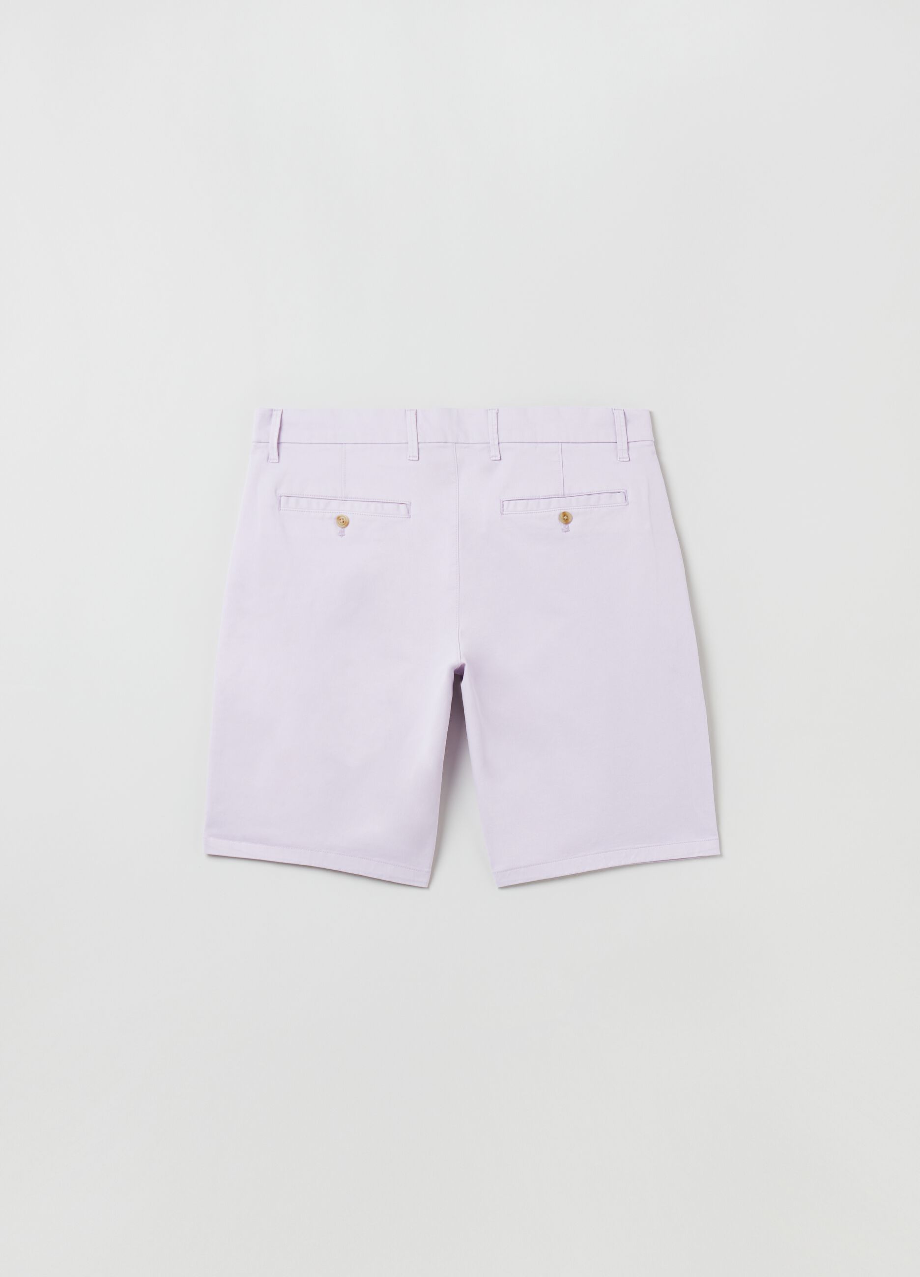 Stretch cotton Bermuda shorts_2