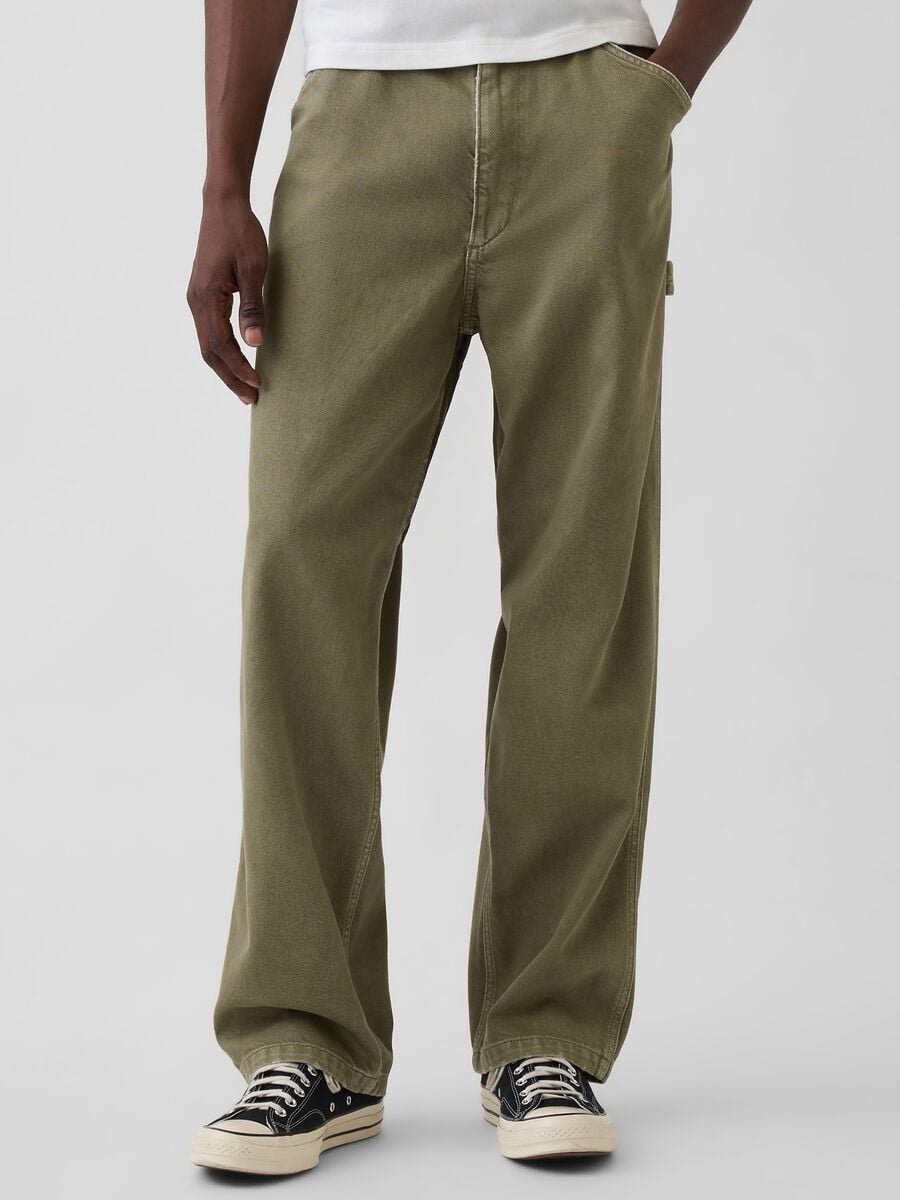 Cotton and lyocell blend trousers Man_1