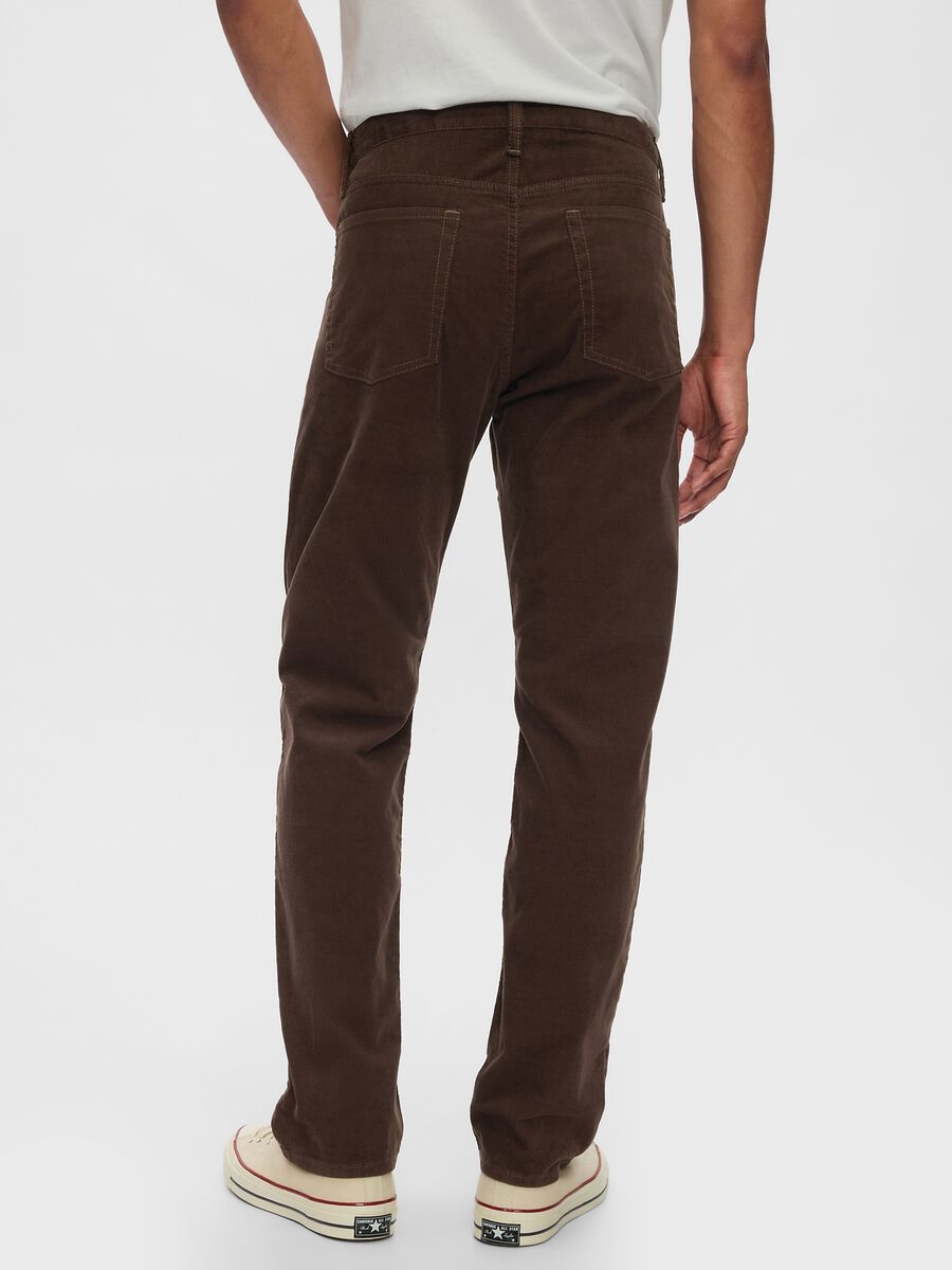 Straight-fit trousers in stretch corduroy Man_2